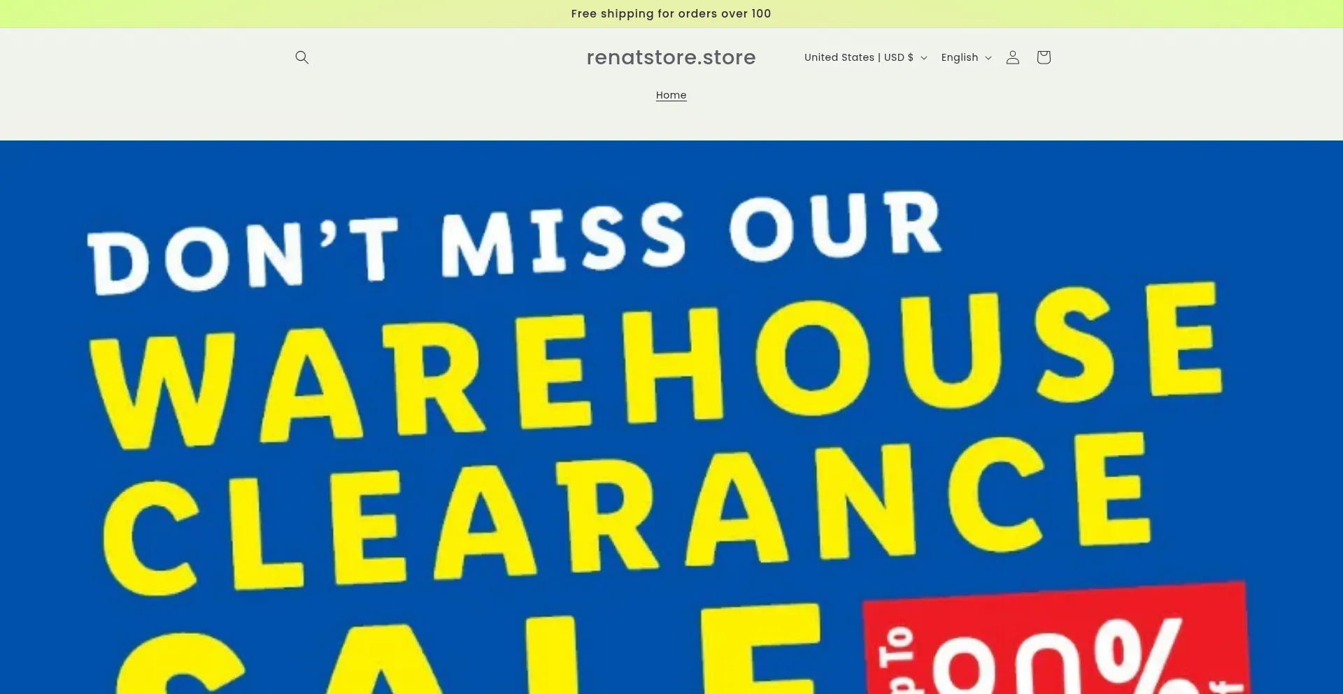 Website screenshot of Renatstore.store