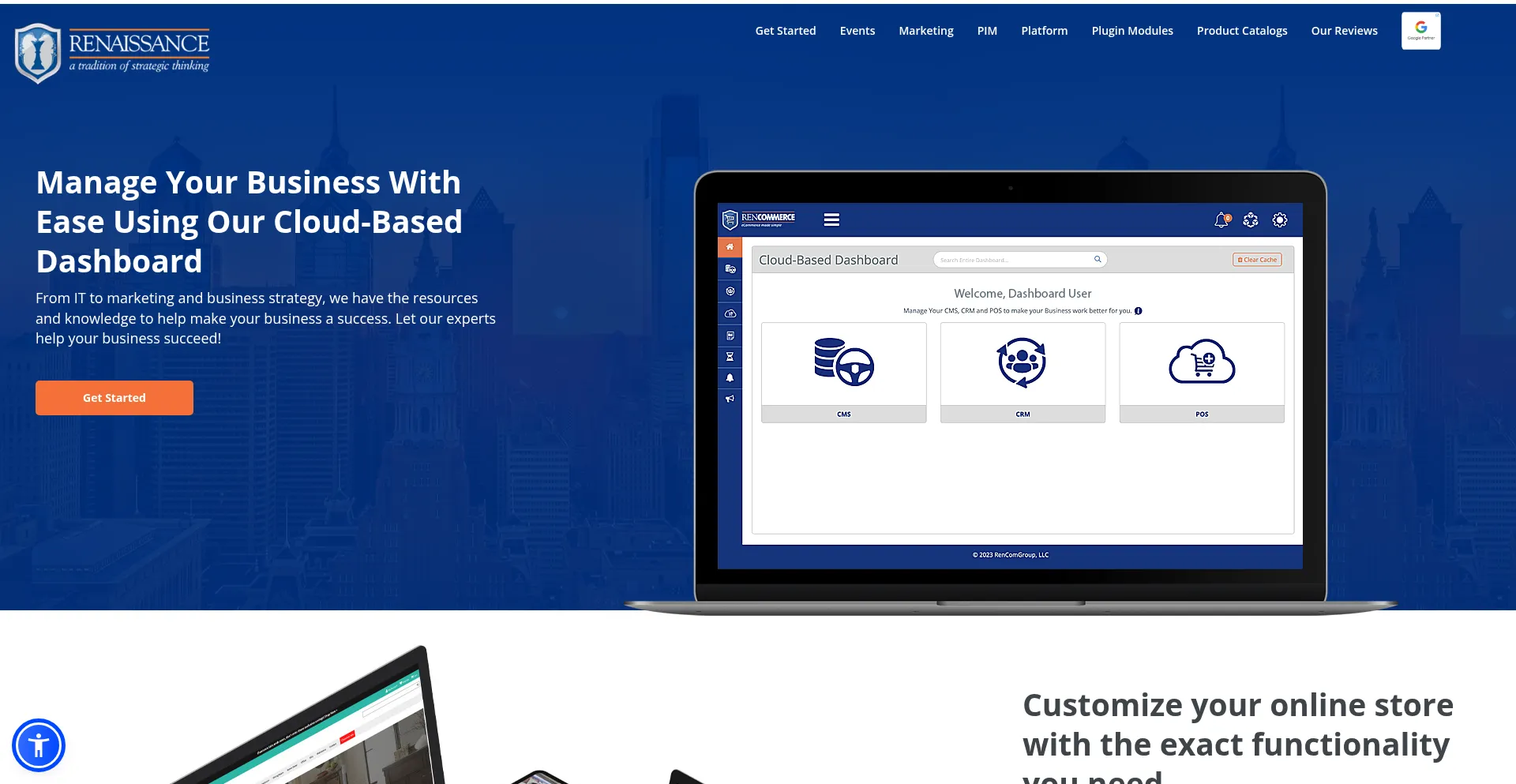 Website screenshot of Rencomgroup.com
