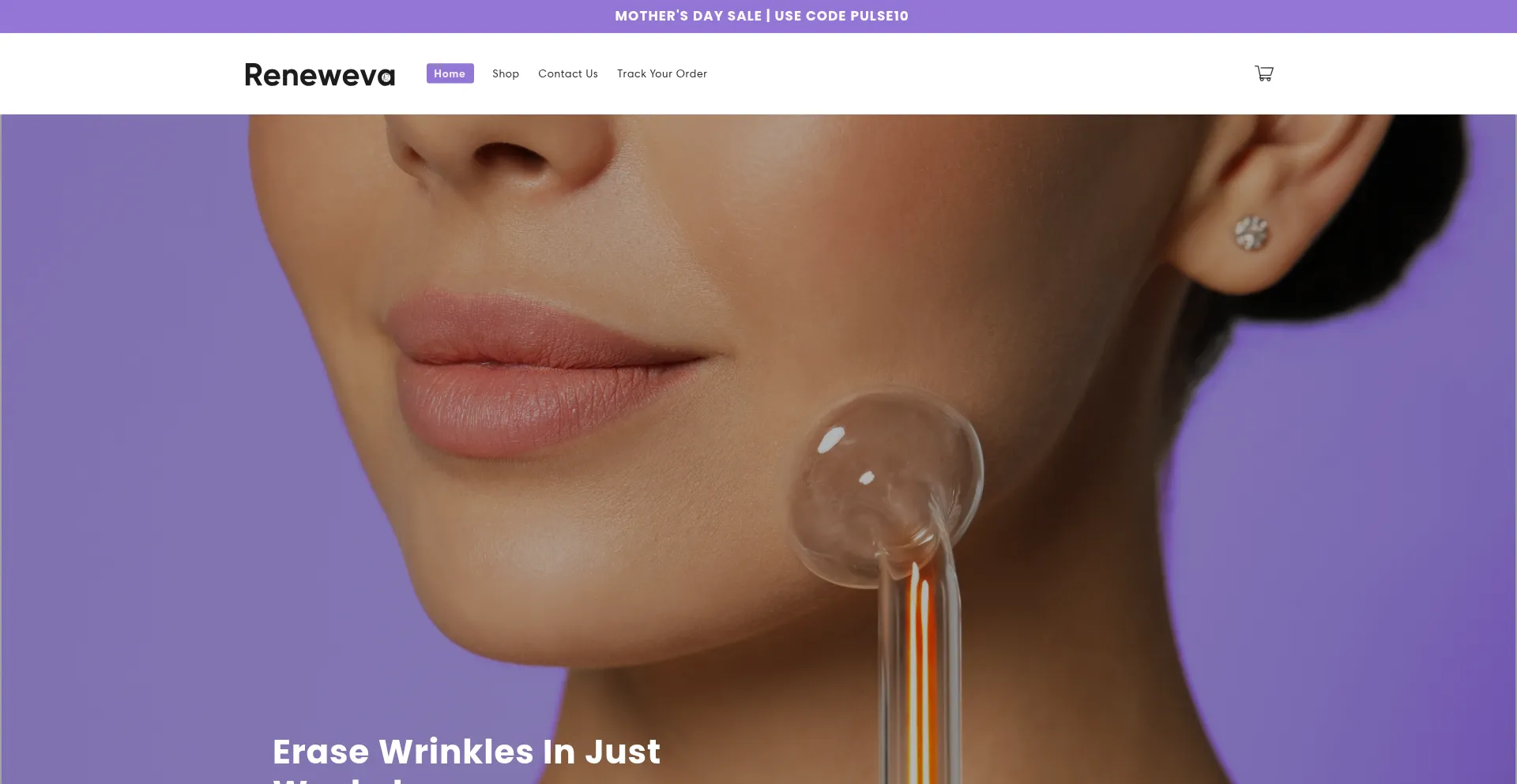 Website screenshot of Reneweva.com