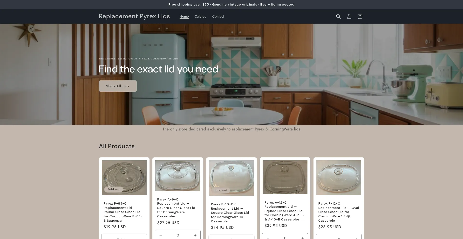 Replacementpyrexlids.com