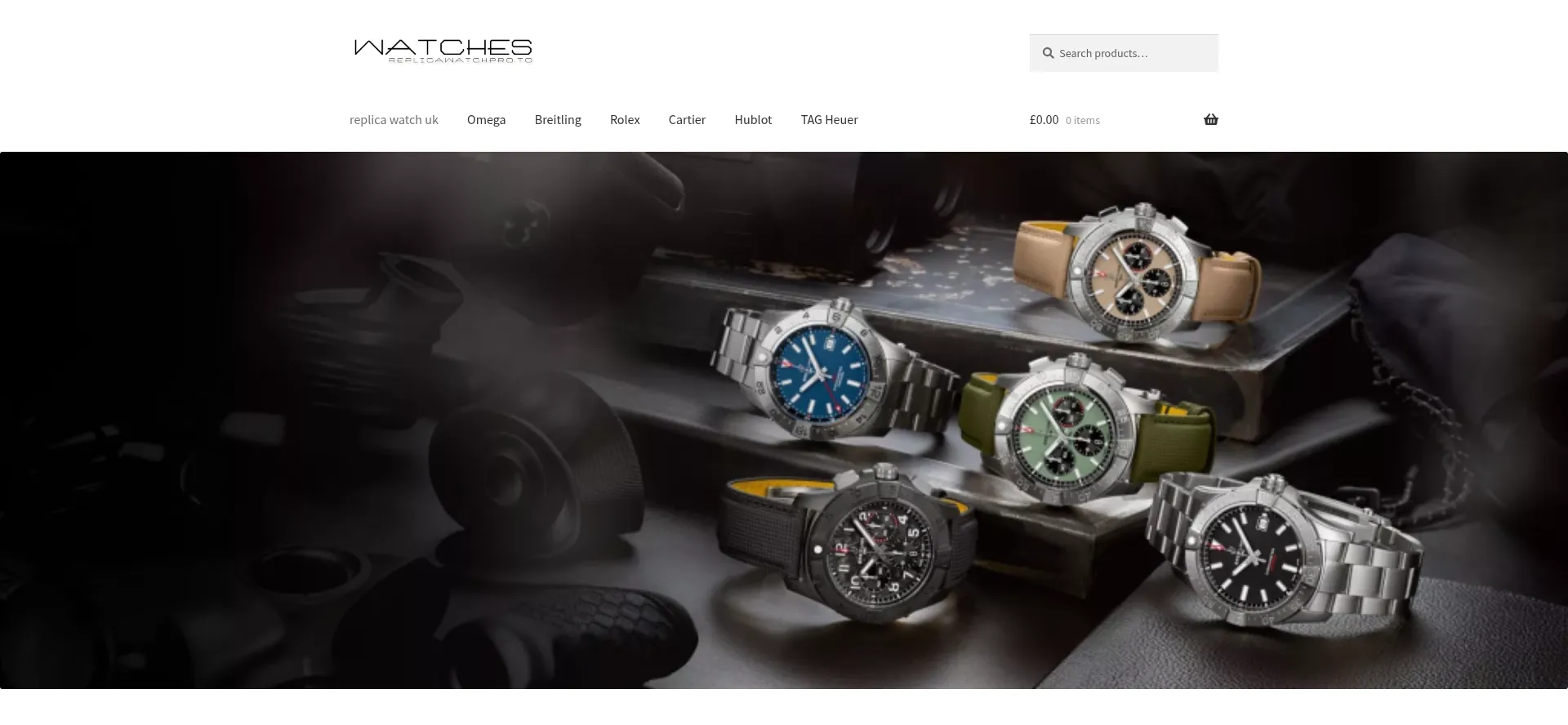 Website screenshot of Replicawatchpro.to