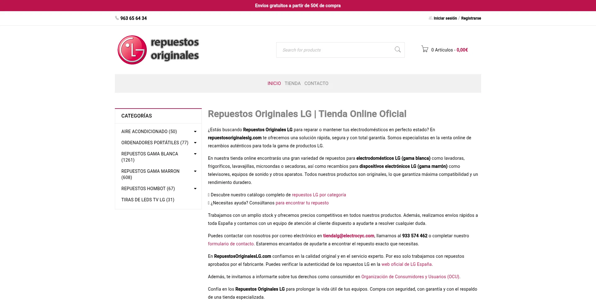 Repuestosoriginaleslg.com