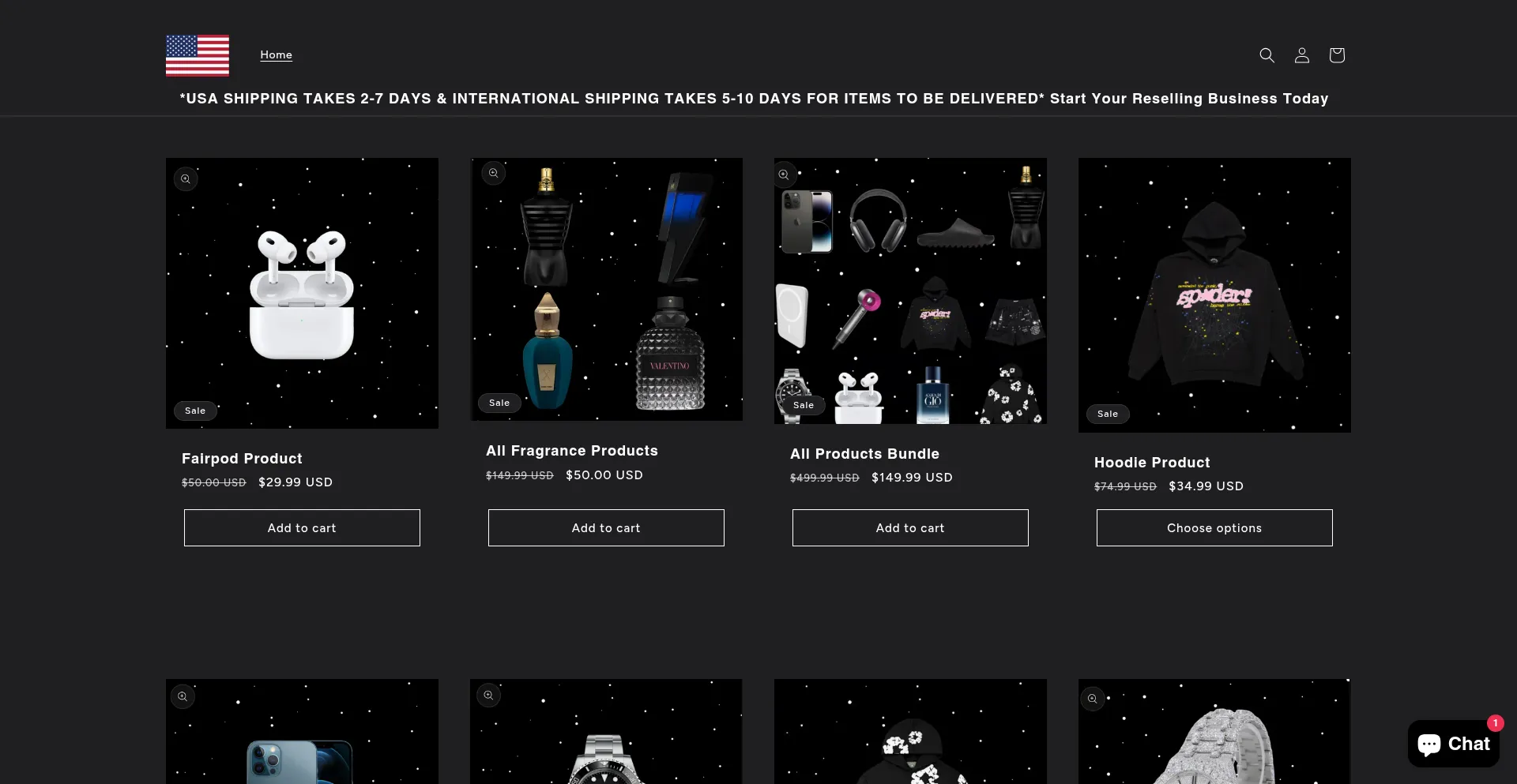 Website screenshot of Resellofficial.com