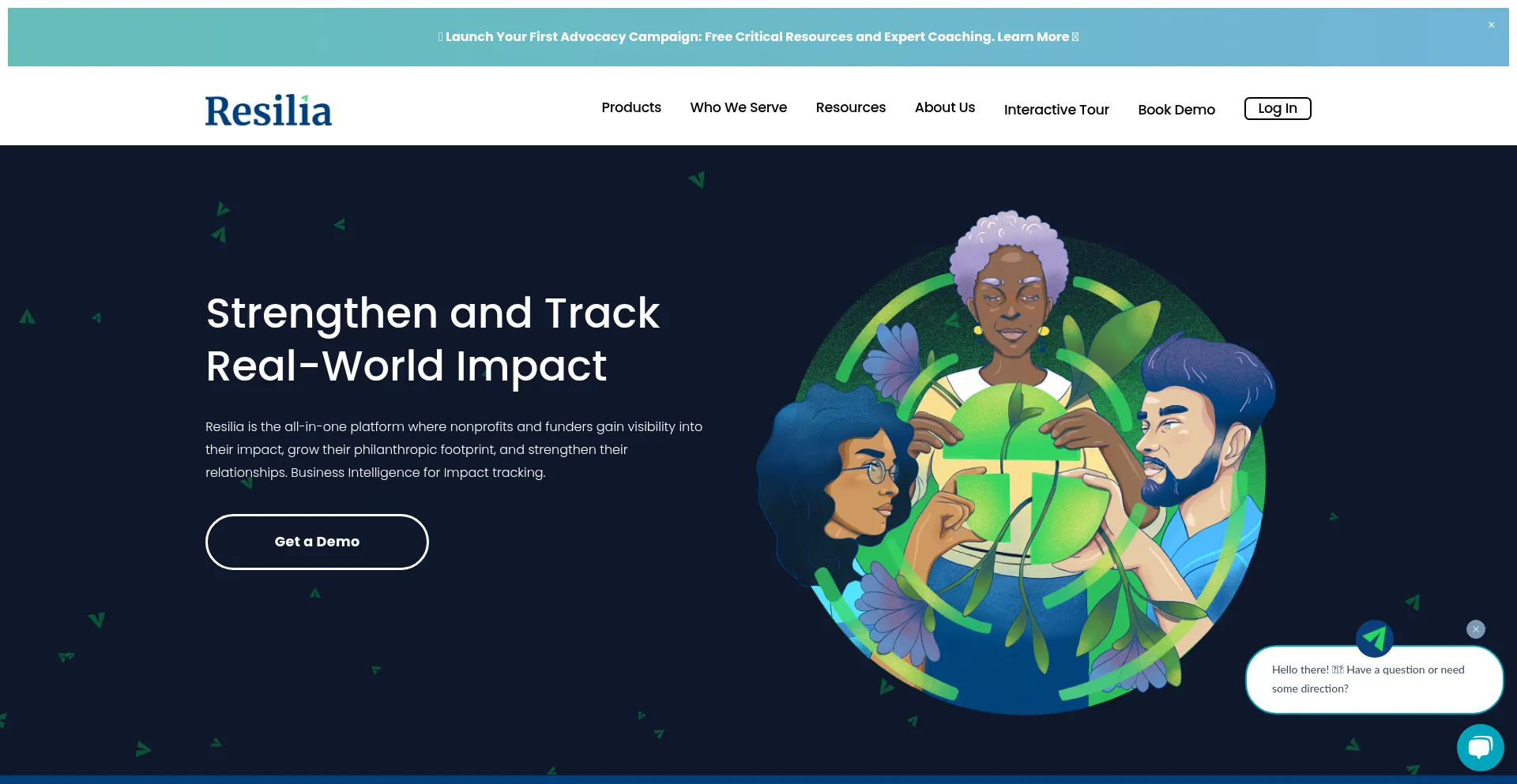 Website screenshot of Resilia.com