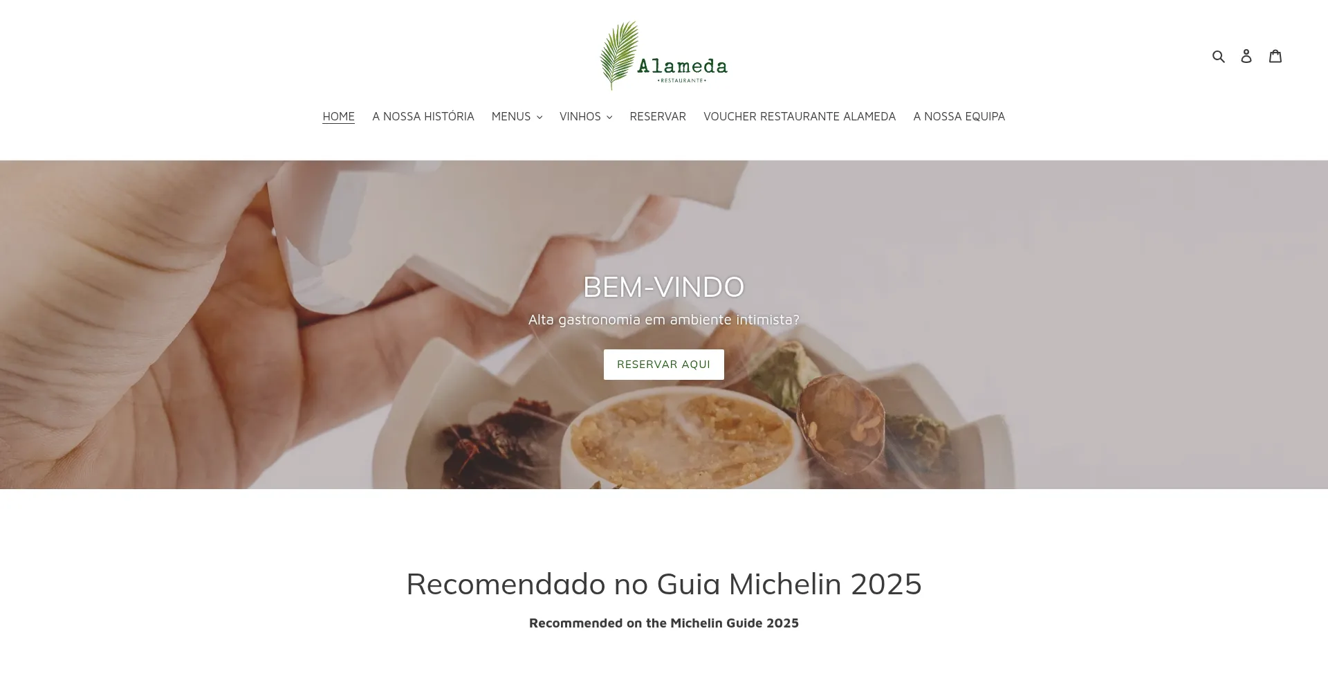 Website screenshot of Restaurantealamedafaro.com