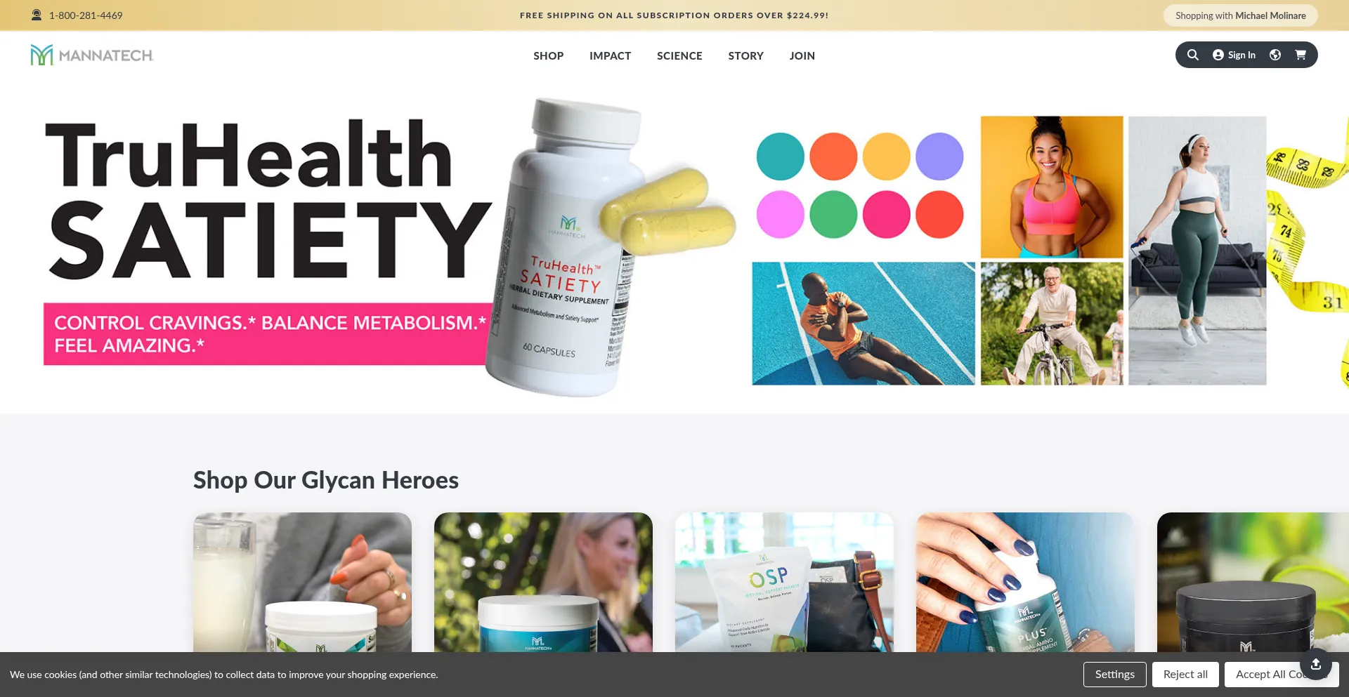 Website screenshot of Restorewellness.com