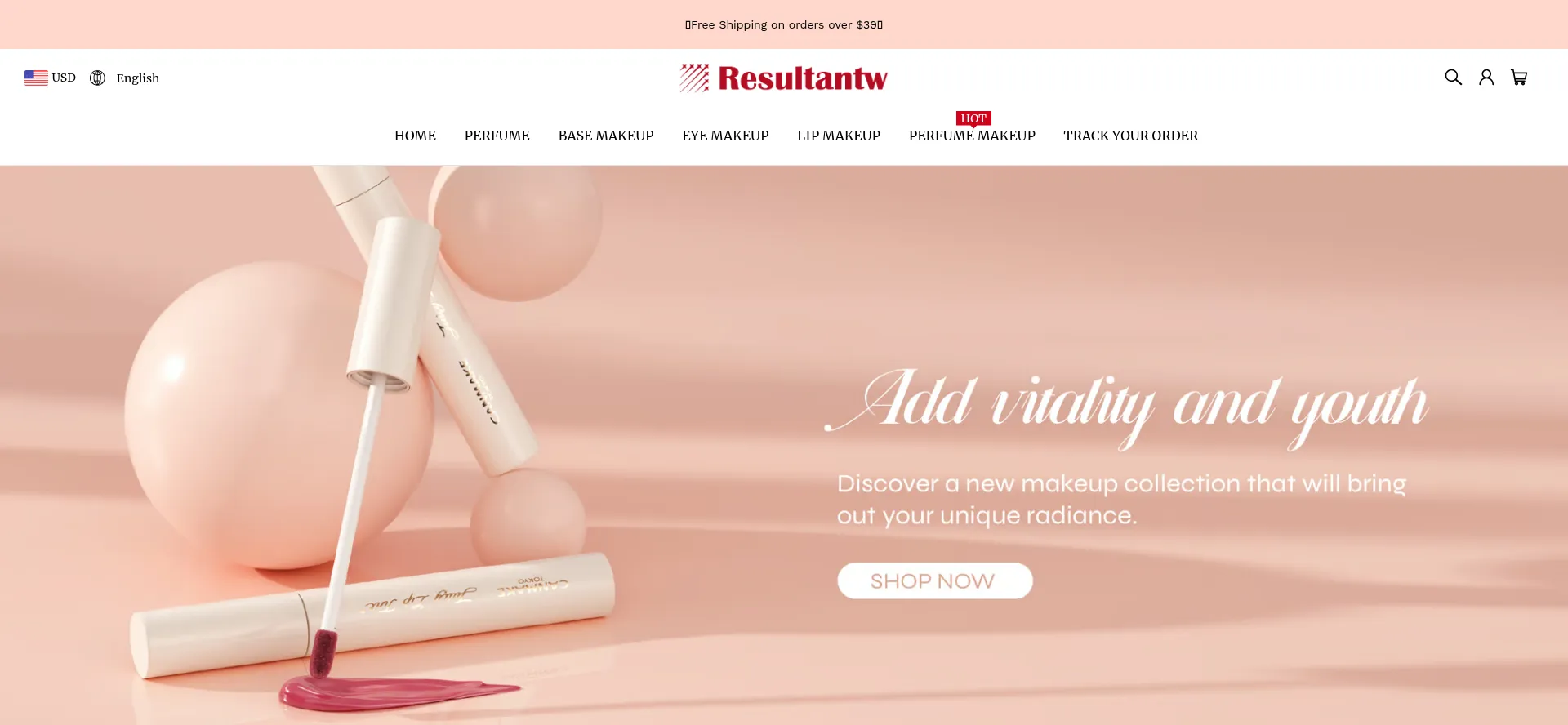 Website screenshot of Resultantw.com