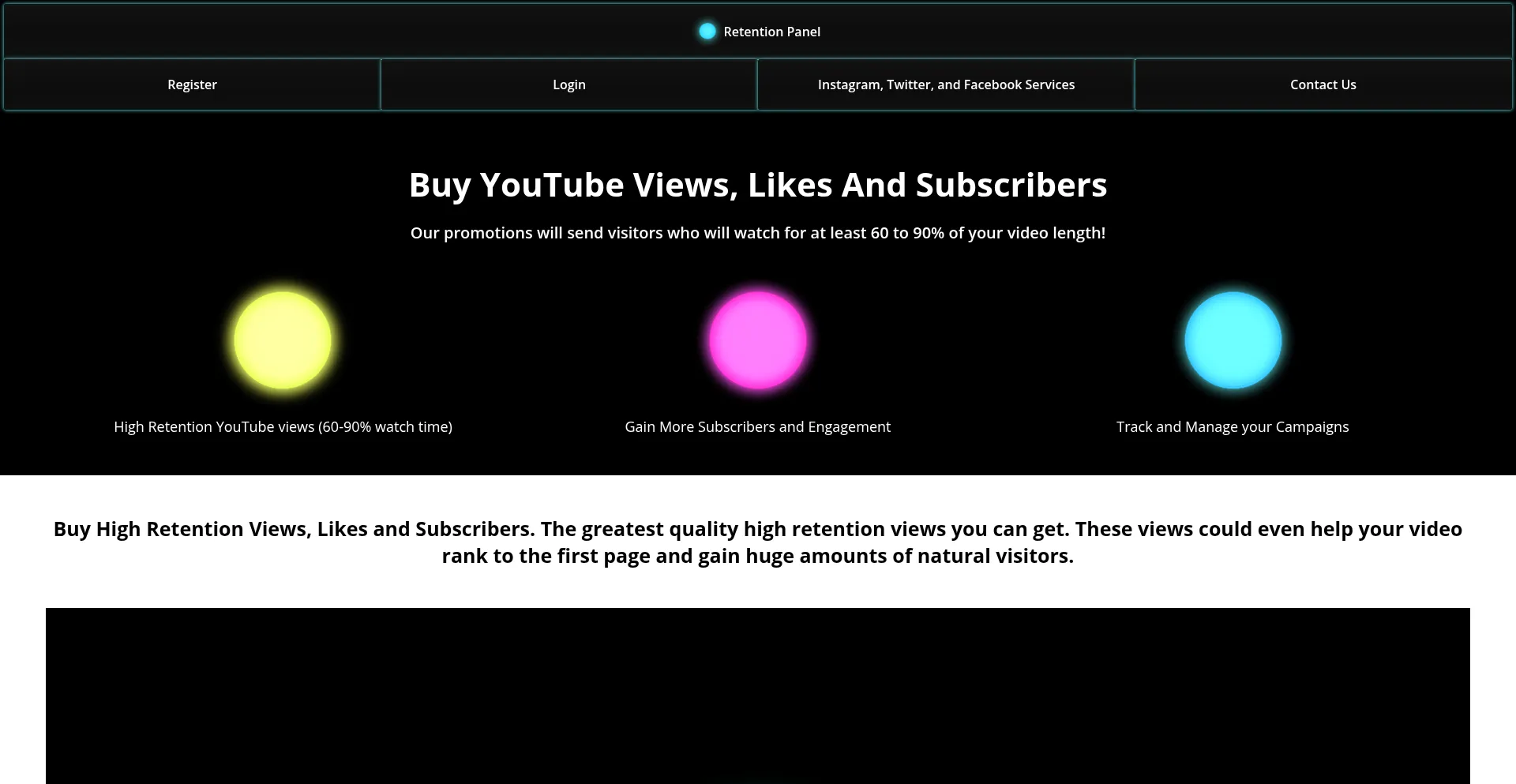 Website screenshot of Retentionpanel.com