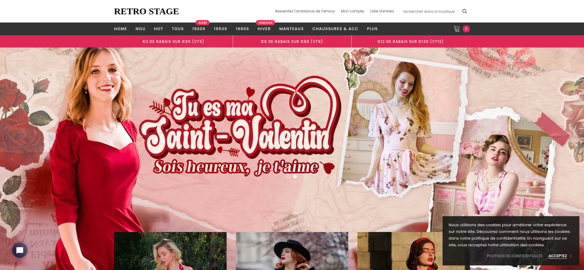 Website screenshot of Retro-stage.fr