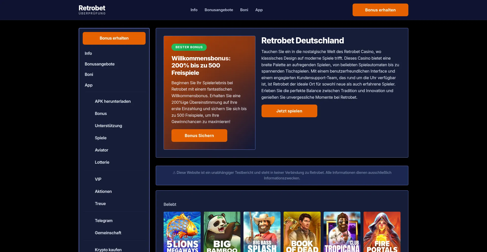 Retrobetdeutschland.com