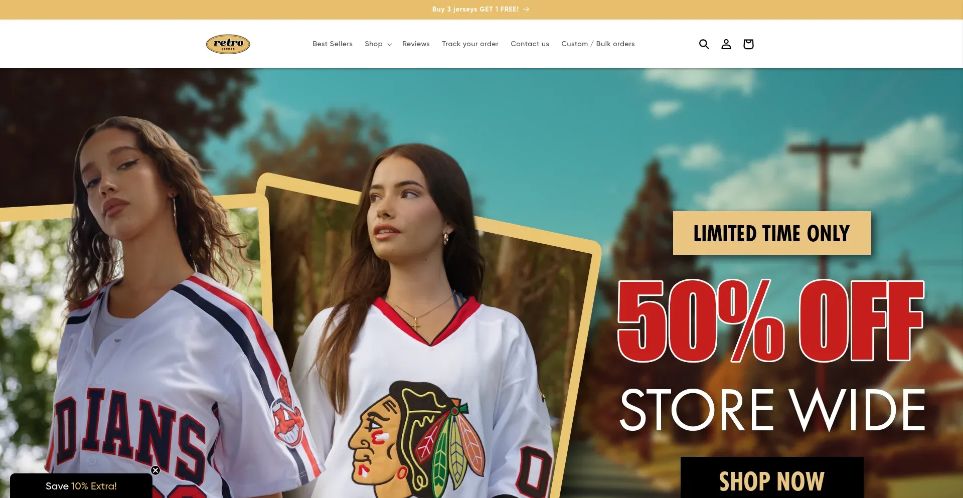 Website screenshot of Retrolocker.com