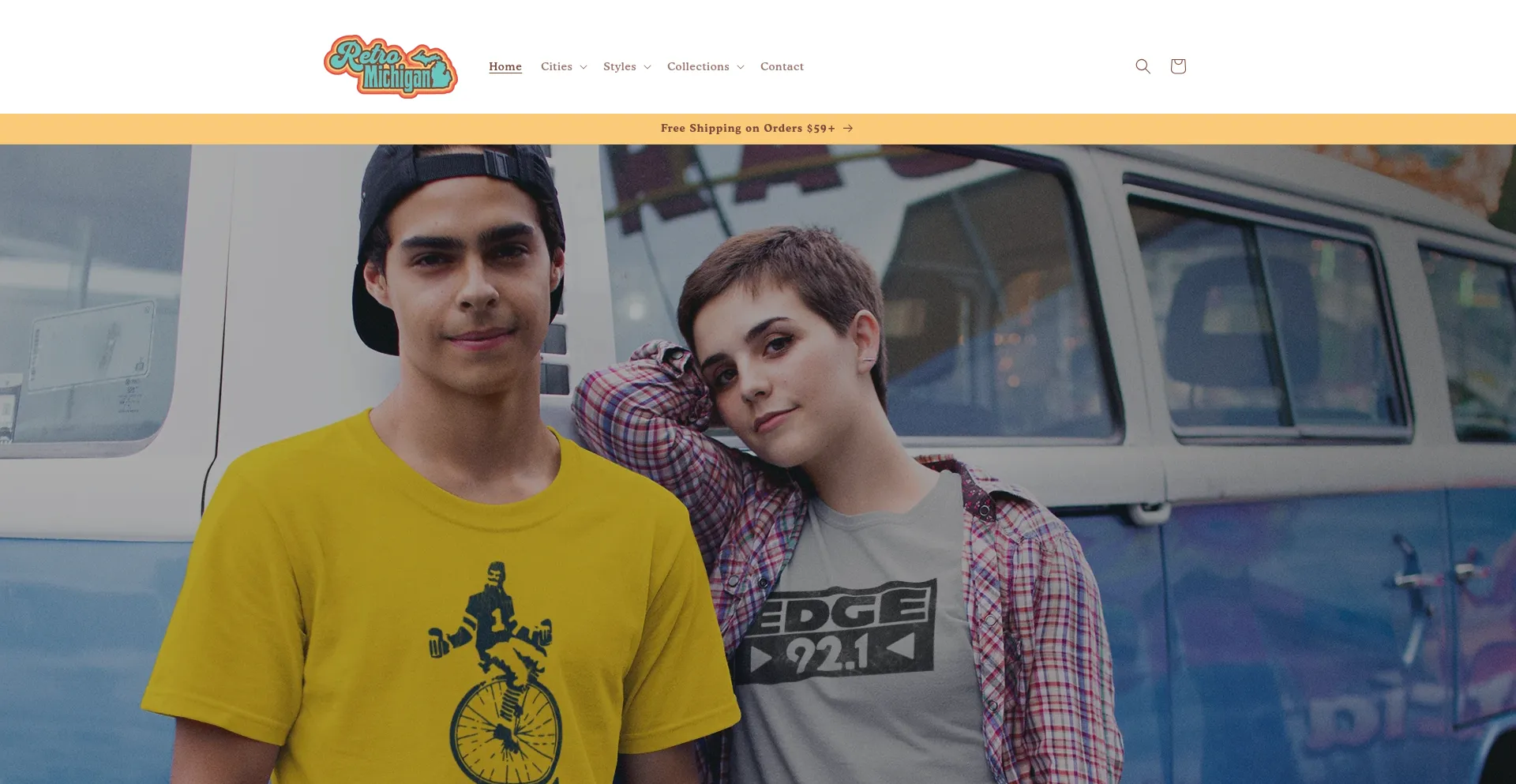 Website screenshot of Retromichigan.com