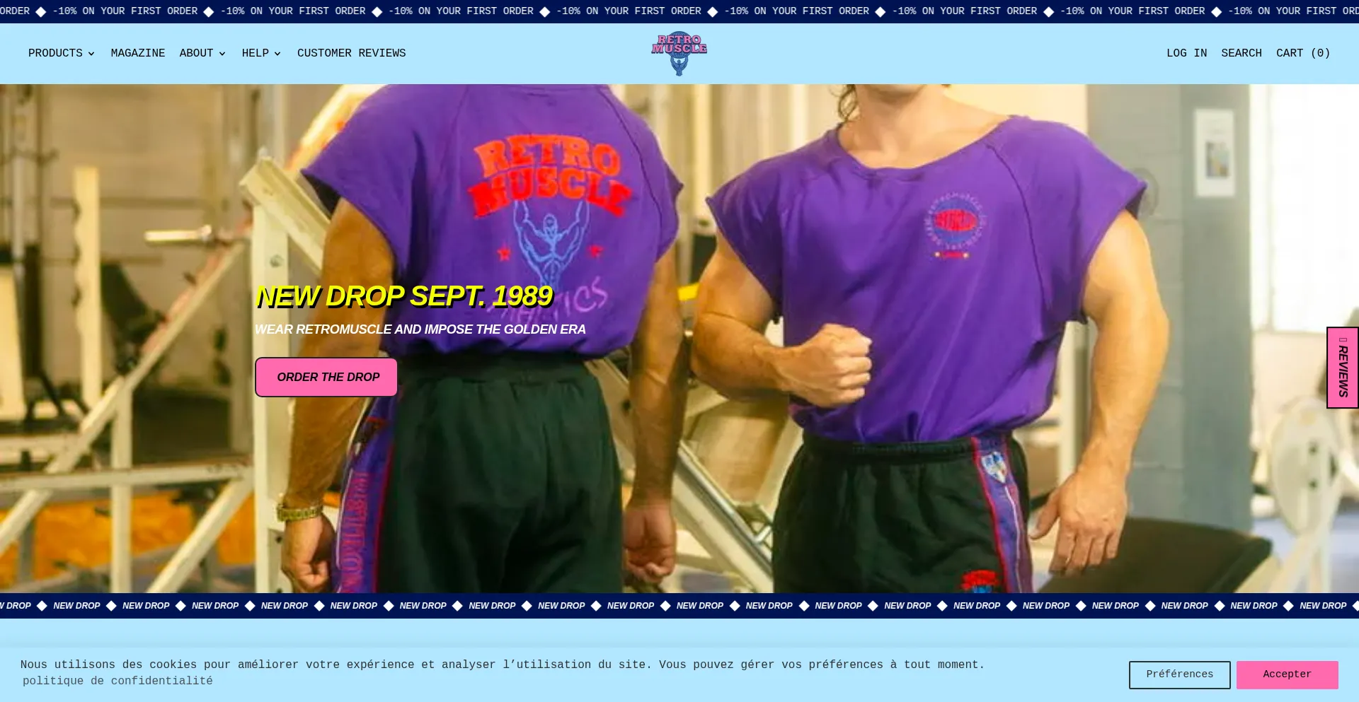 Website screenshot of Retromuscle.net