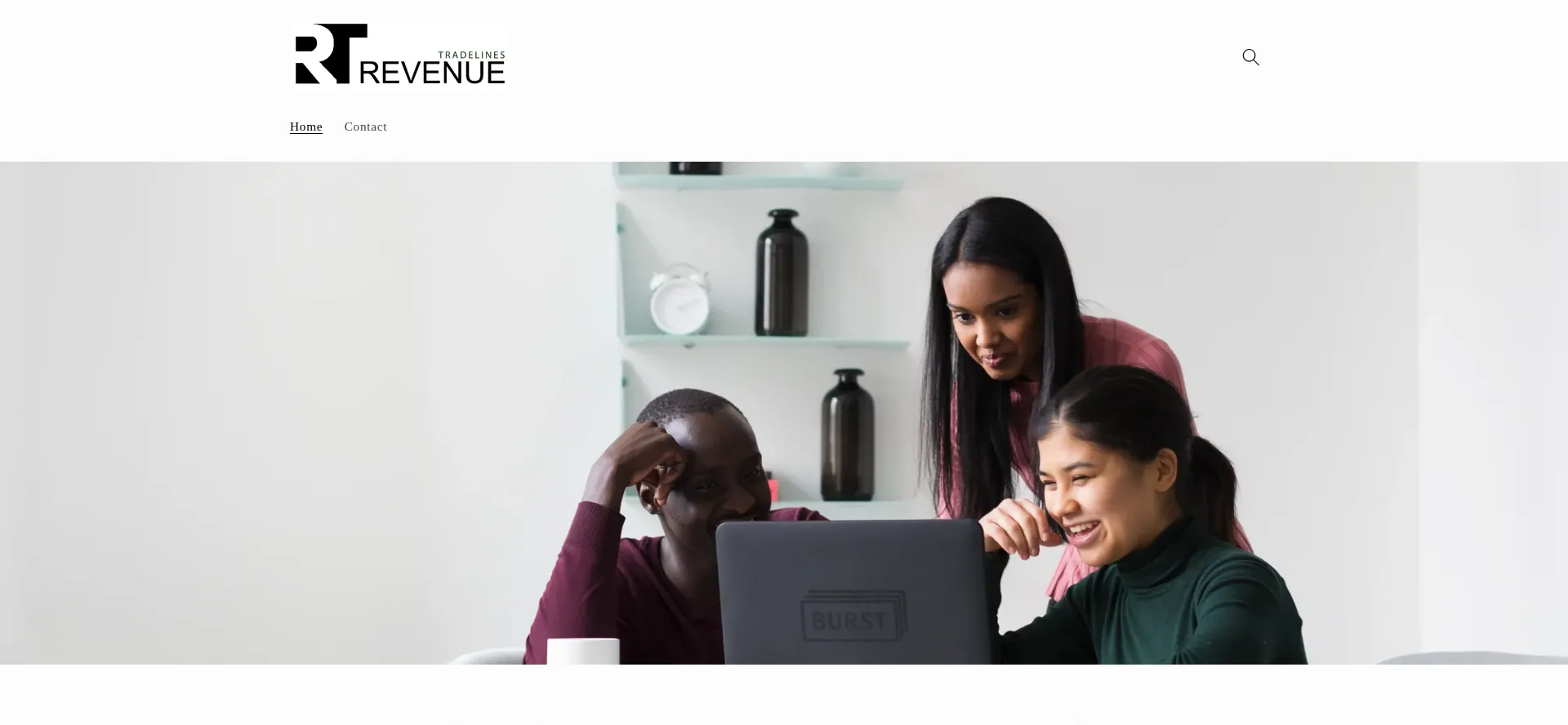 Website screenshot of Revenuetradeline.com