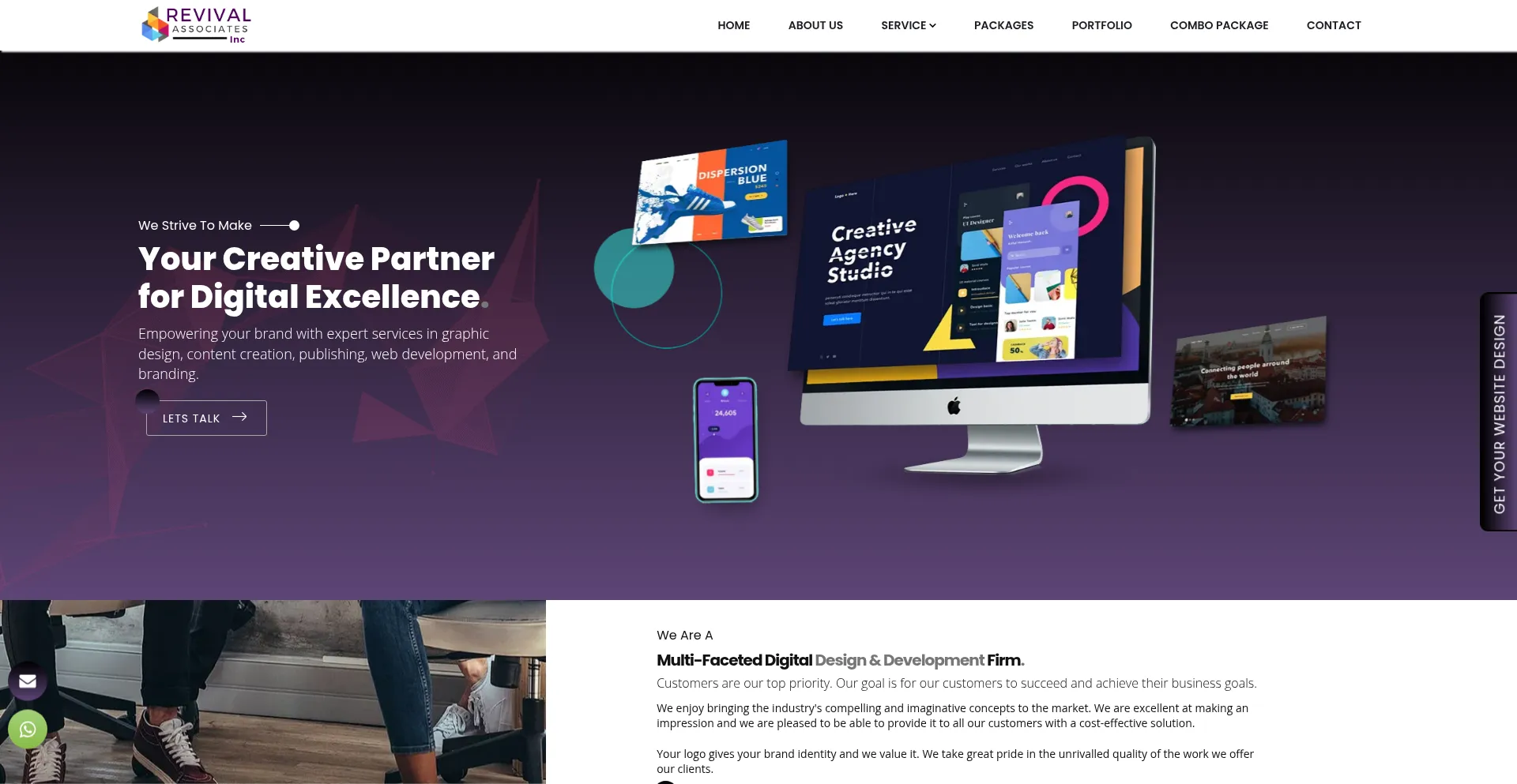 Website screenshot of Revivalassociates.com