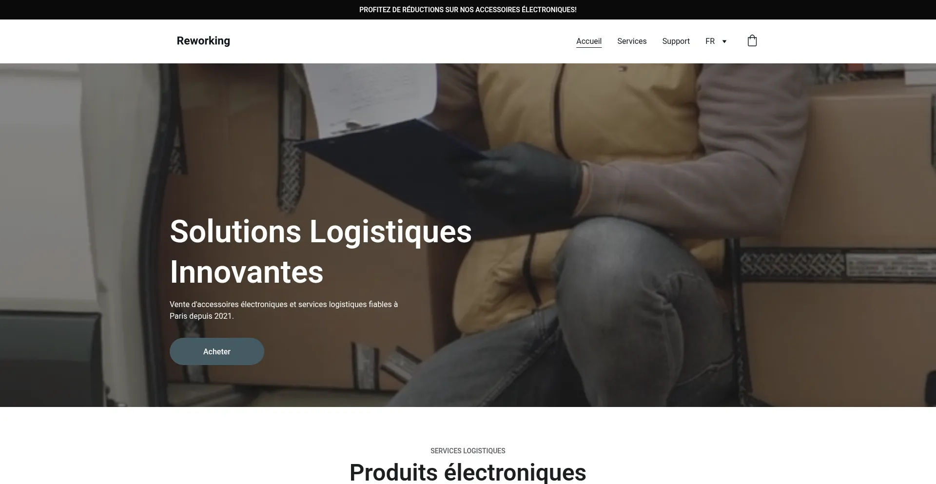 Website screenshot of Reworking.fr