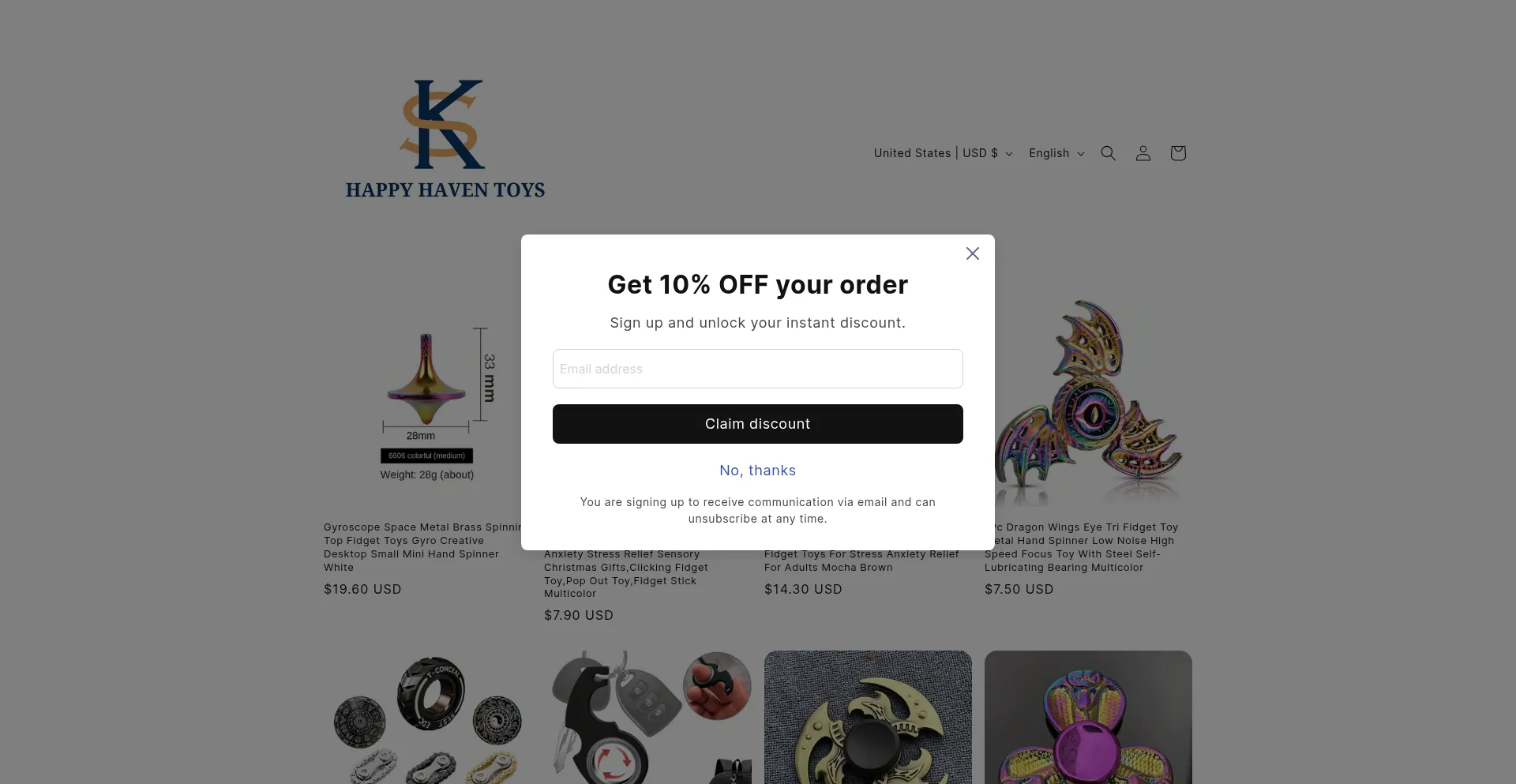 Website screenshot of Rexandtrend.shop