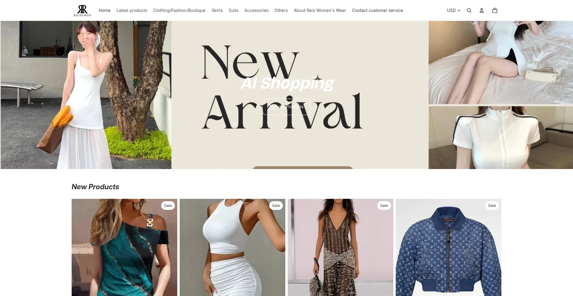 Website screenshot of Reyeswomenclothingstoreno6.myshopify.com