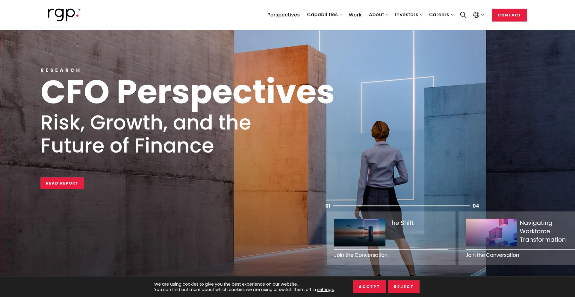 Website screenshot of Rgp.com