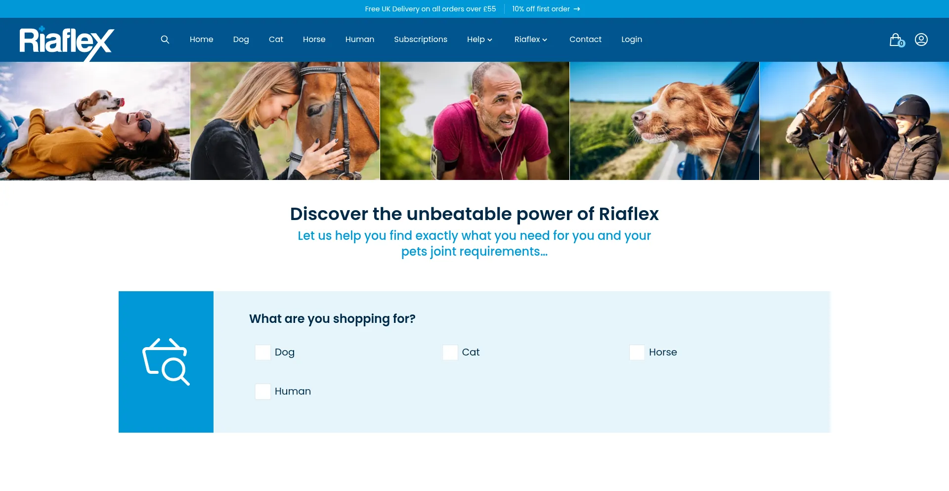 Website screenshot of Riaflex.com