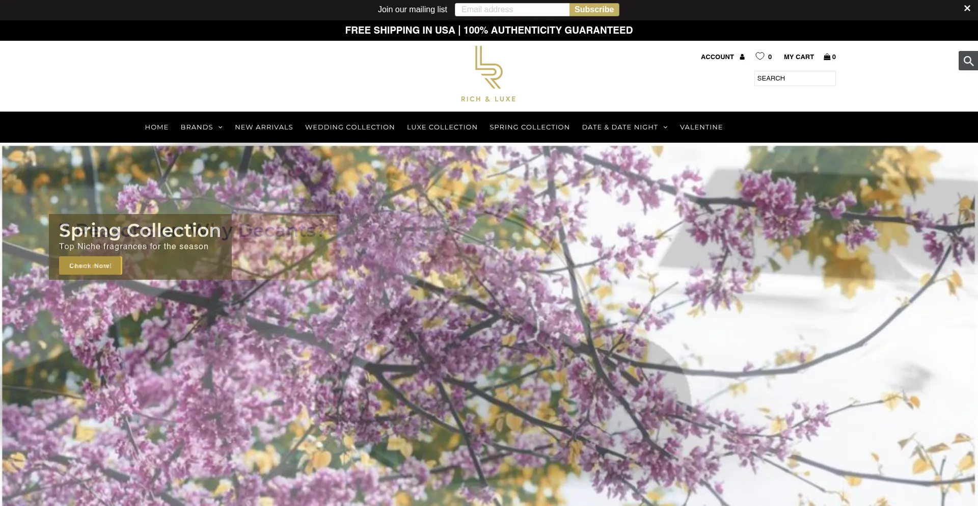 Website screenshot of Richandluxe.com