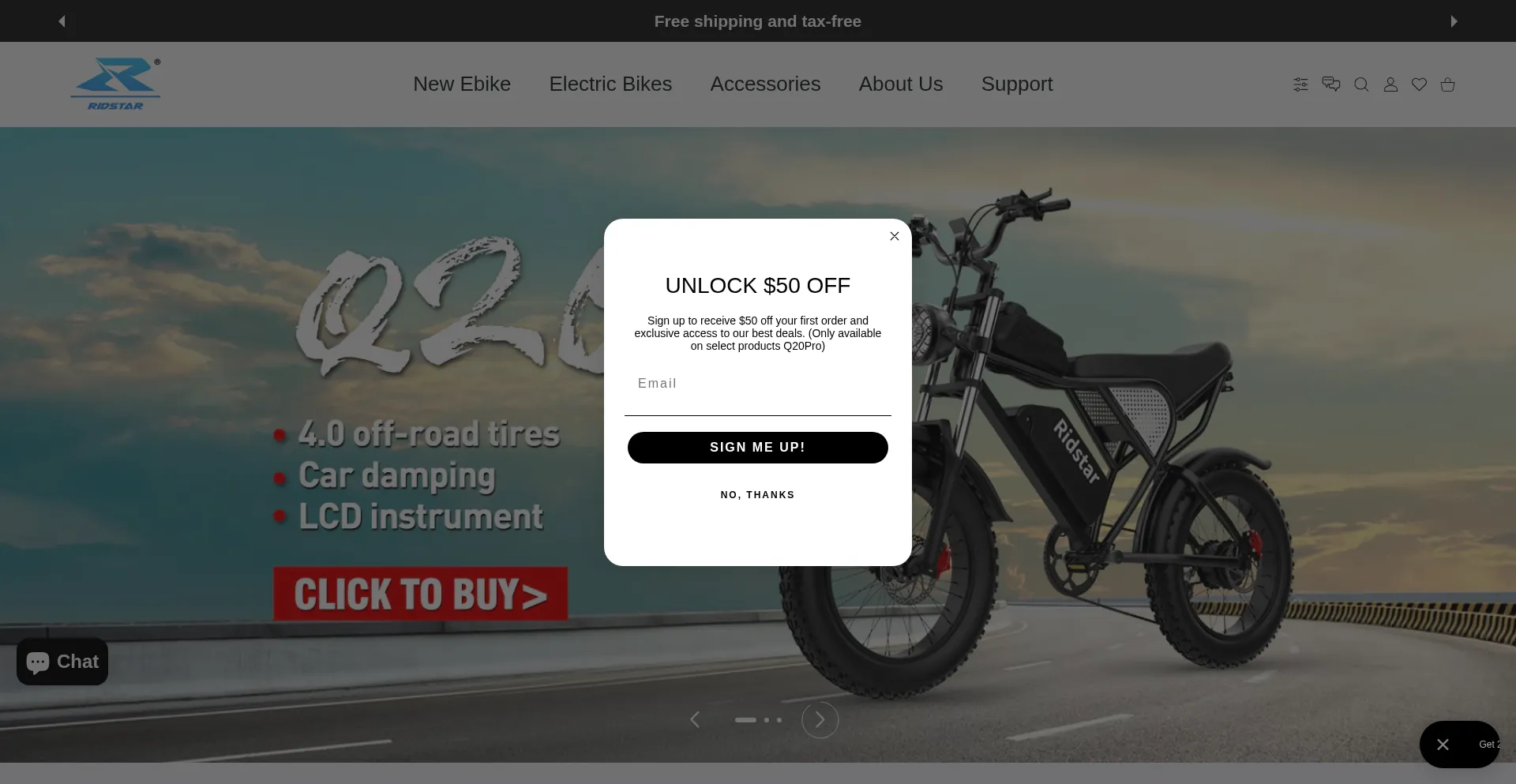 Website screenshot of Ridstar.net