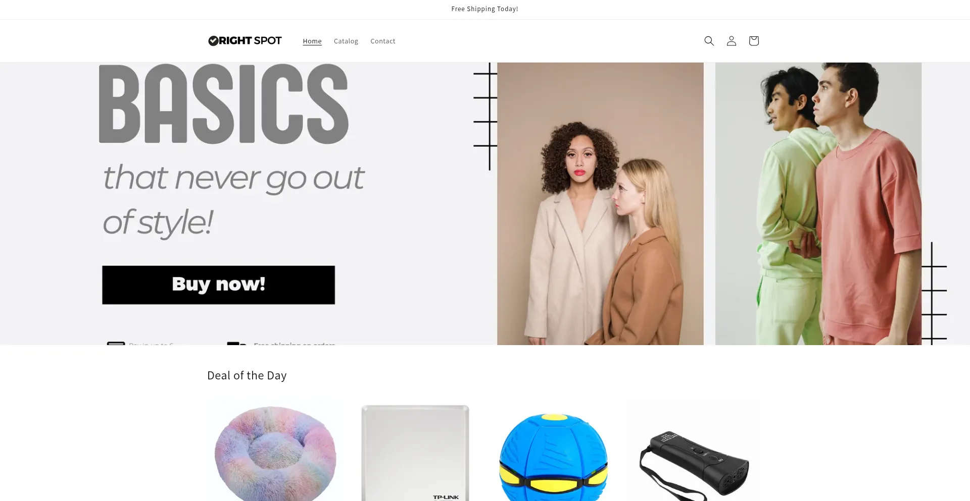 Website screenshot of Rightspotuk.shop
