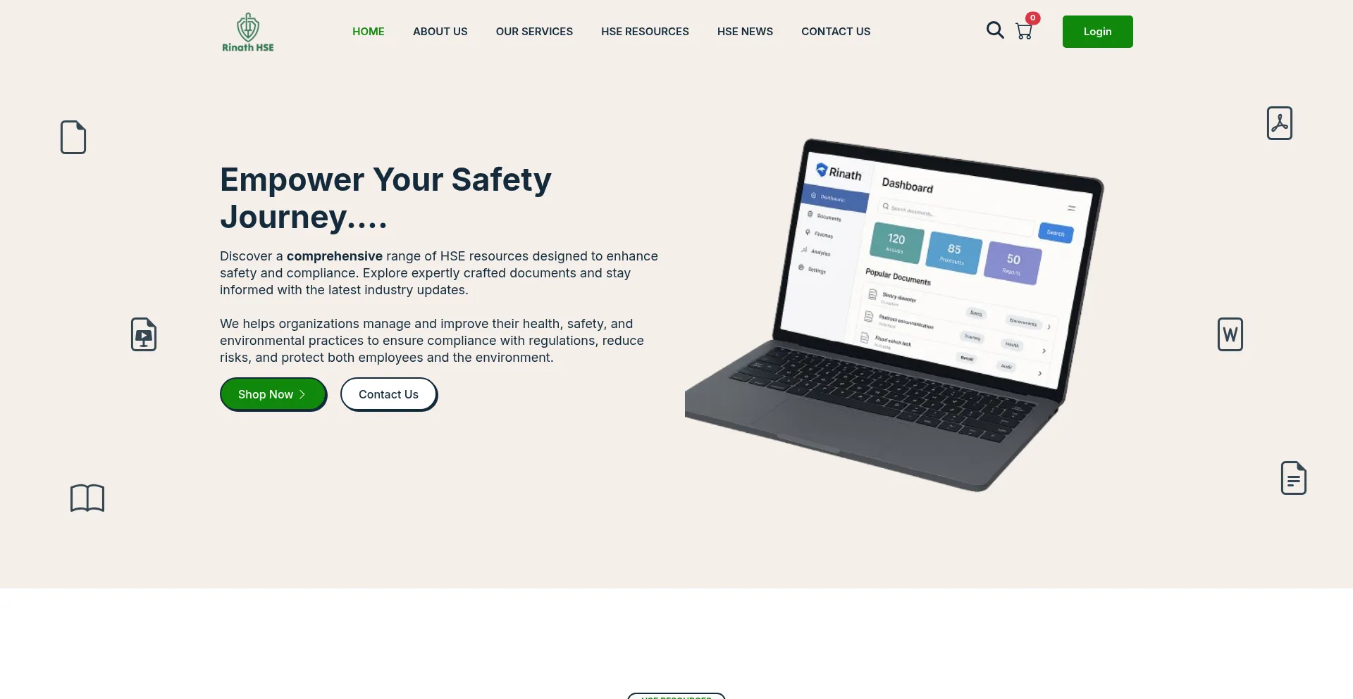 Website screenshot of Rinathhsehub.com