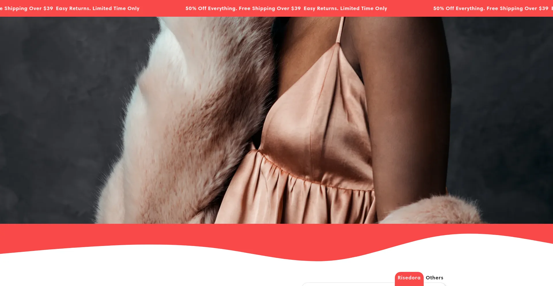 Website screenshot of Risedora.com