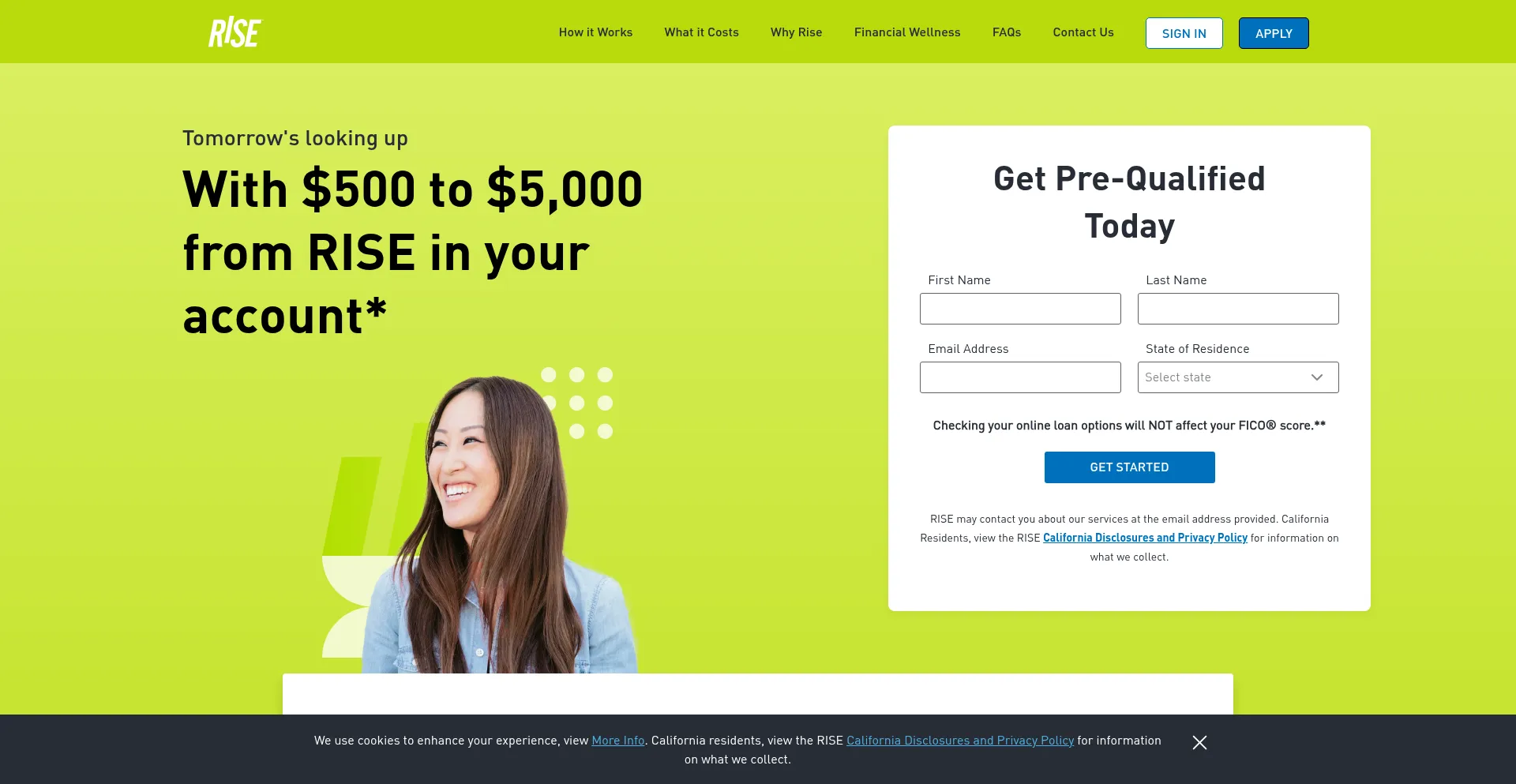 Website screenshot of Riseup.com