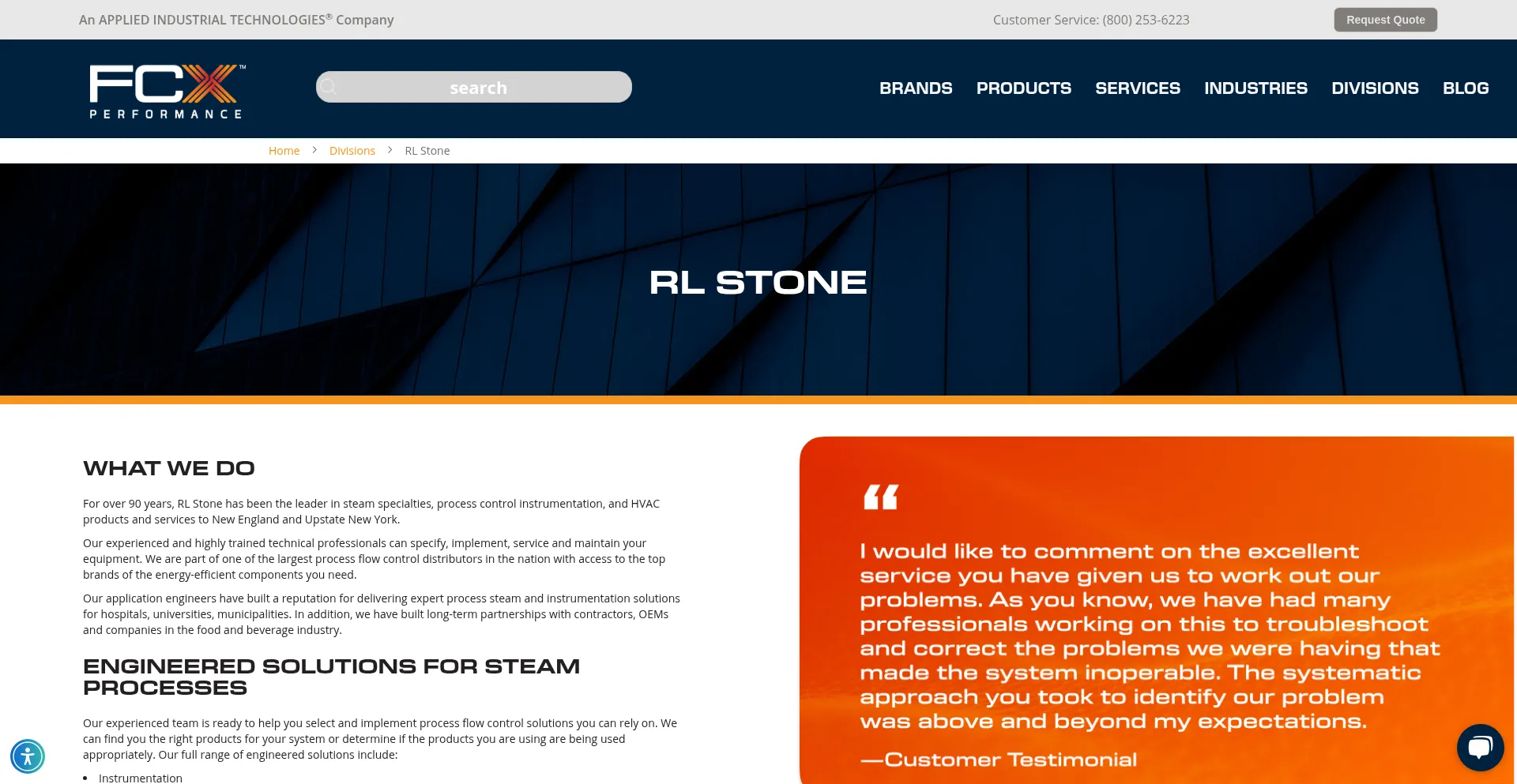 Website screenshot of Rl-stone.com