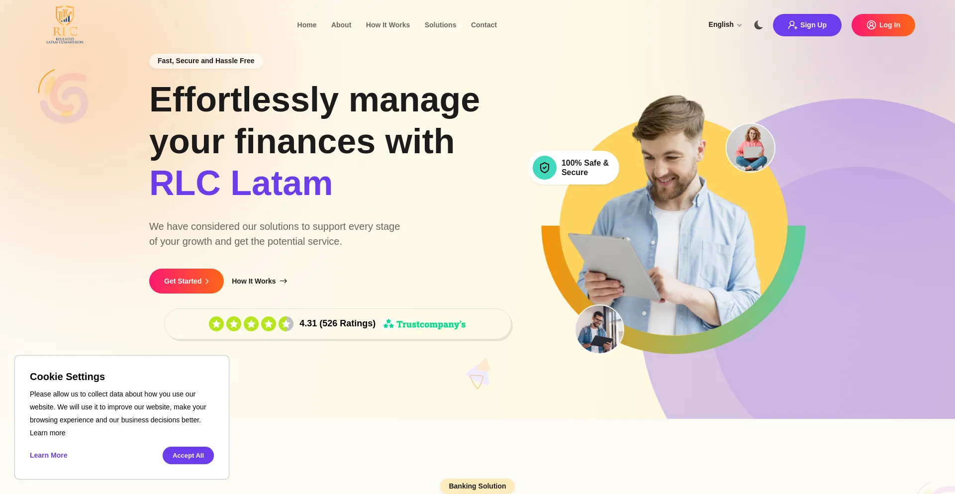 Website screenshot of Rlclatam.com