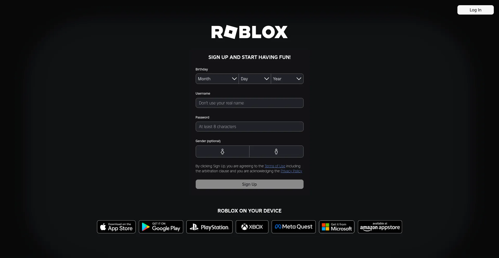 Website screenshot of Roblox.com.lv