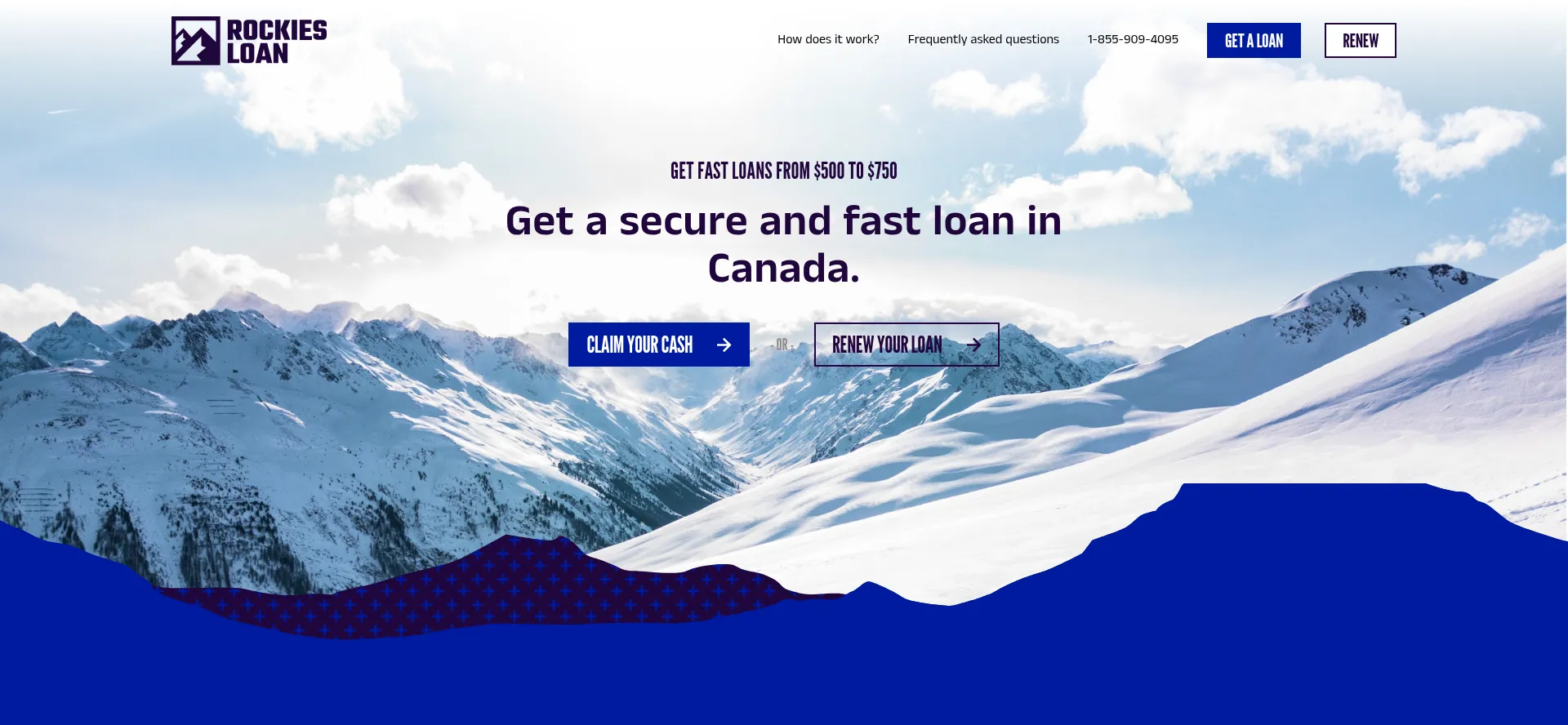 Website screenshot of Rockiesloan.ca