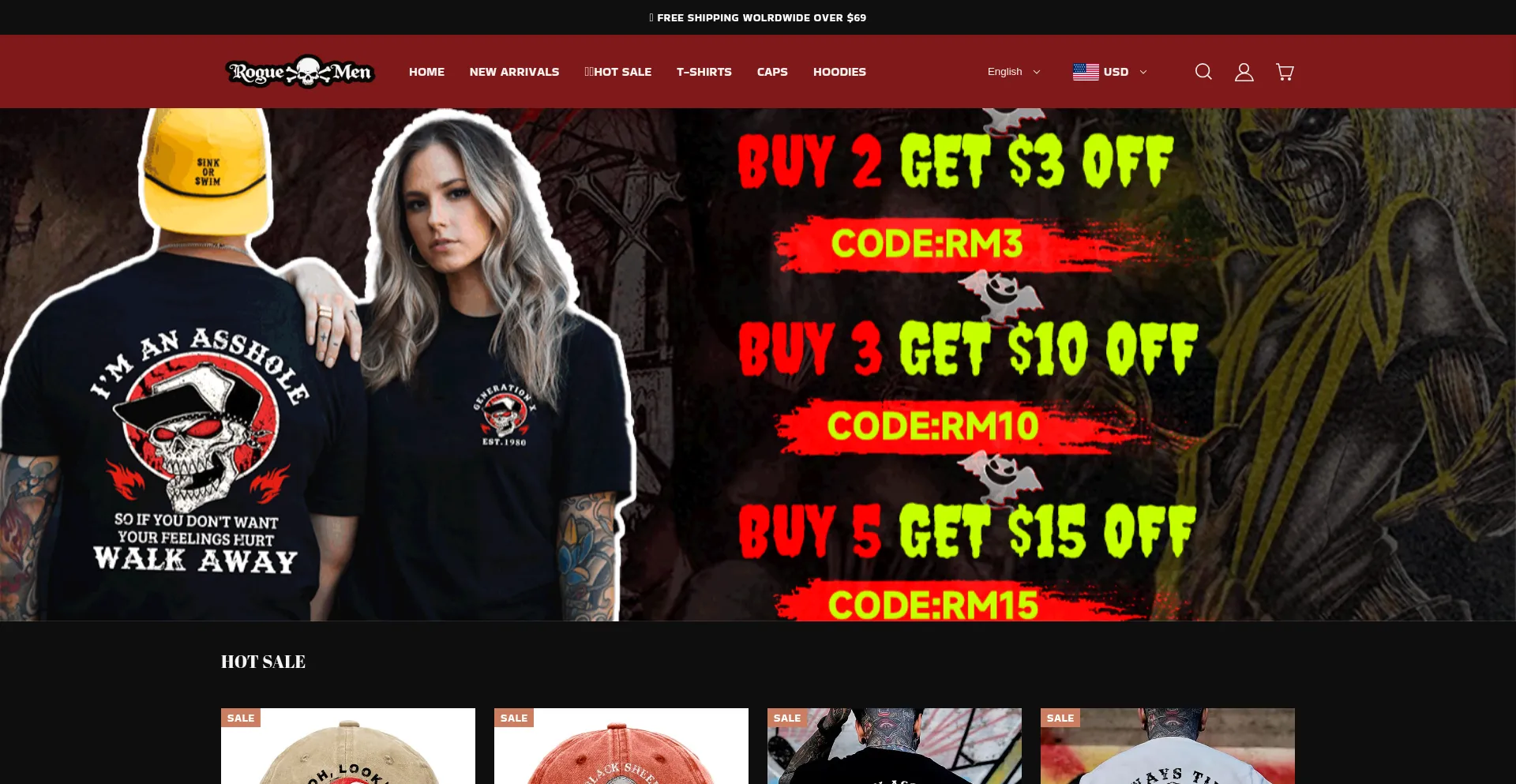 Website screenshot of Rogueomen.com