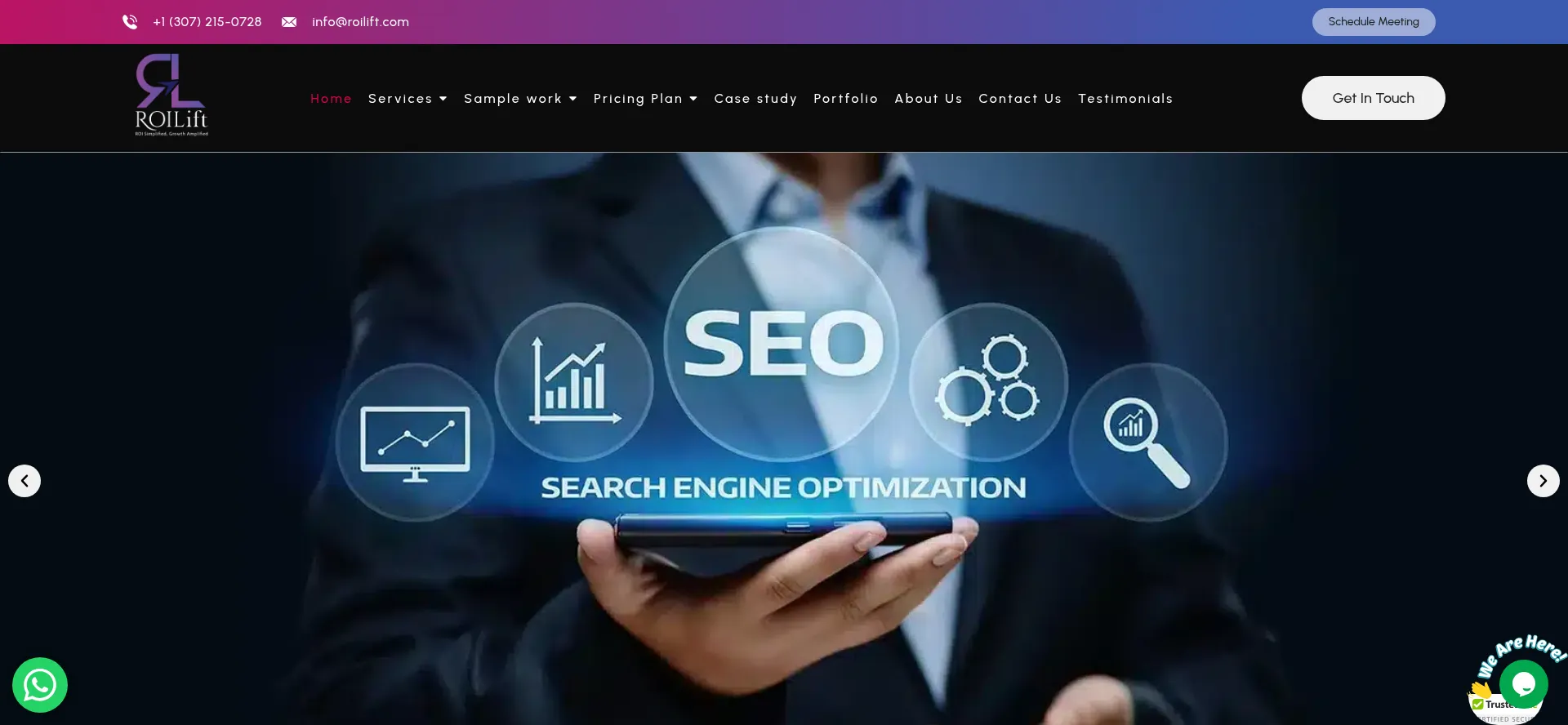 Website screenshot of Roilift.com