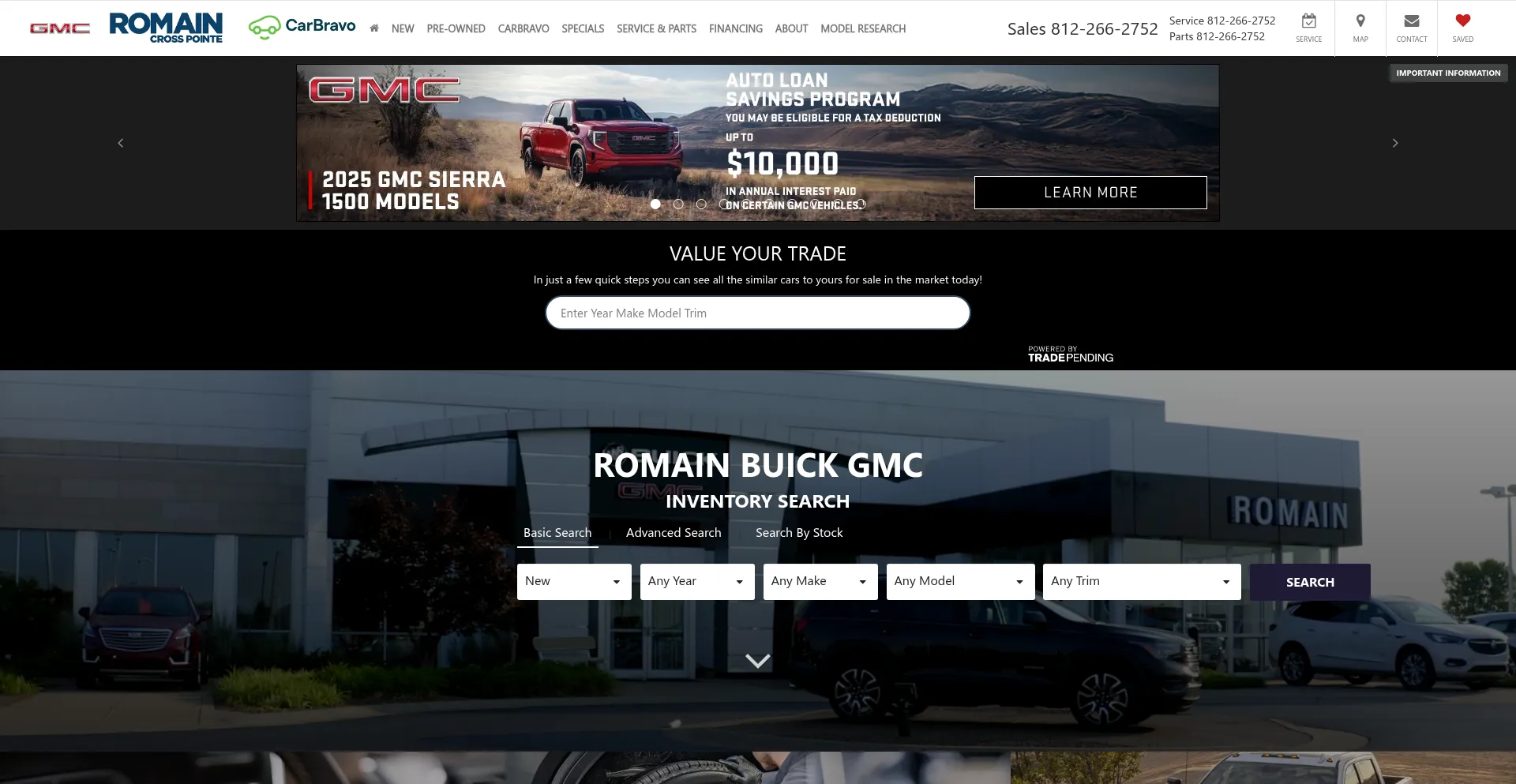 Website screenshot of Romainbuick.com