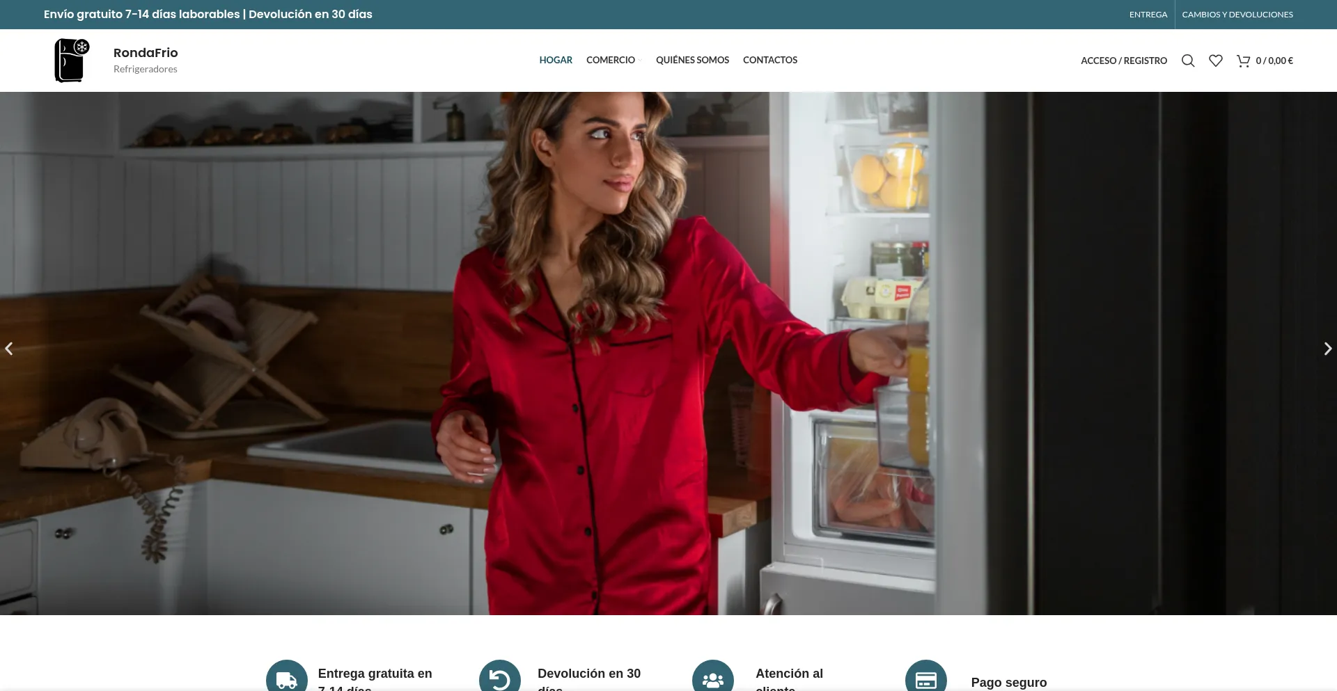 Website screenshot of Rondafrio.eu