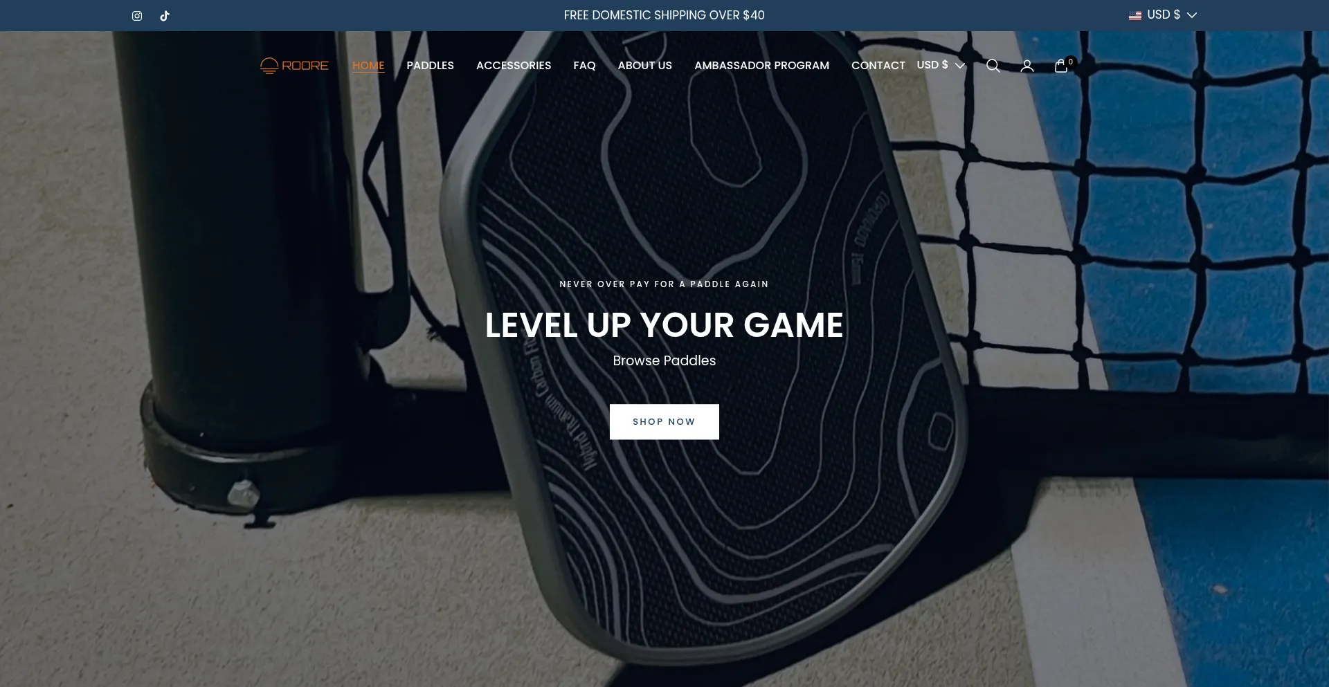 Website screenshot of Roore.com