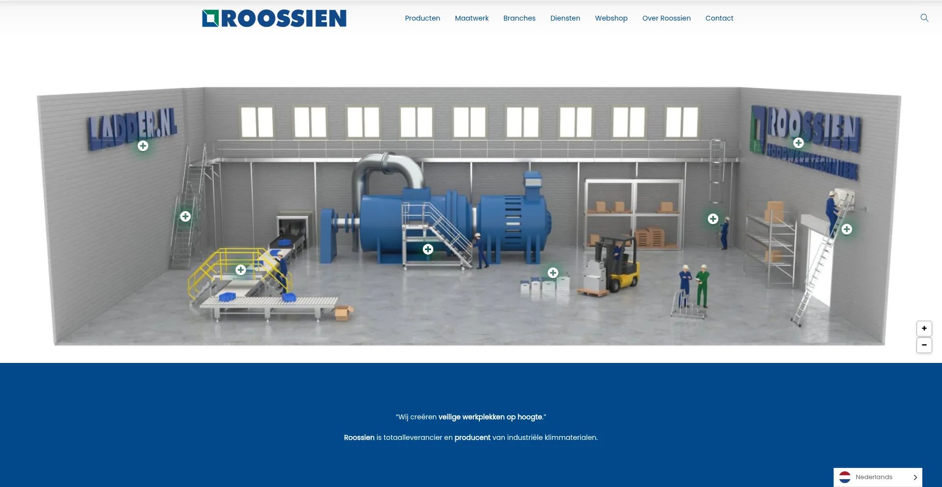 Website screenshot of Roossien.nl