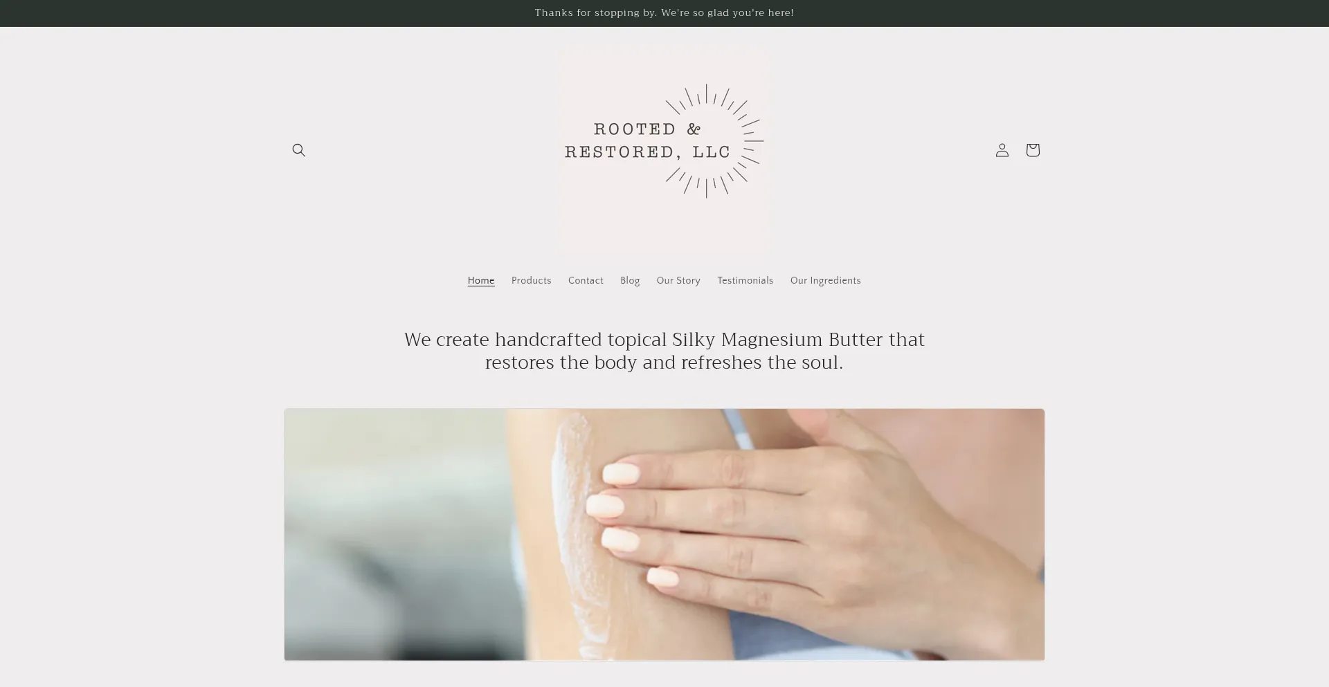 Website screenshot of Rootedandrestoredllc.com