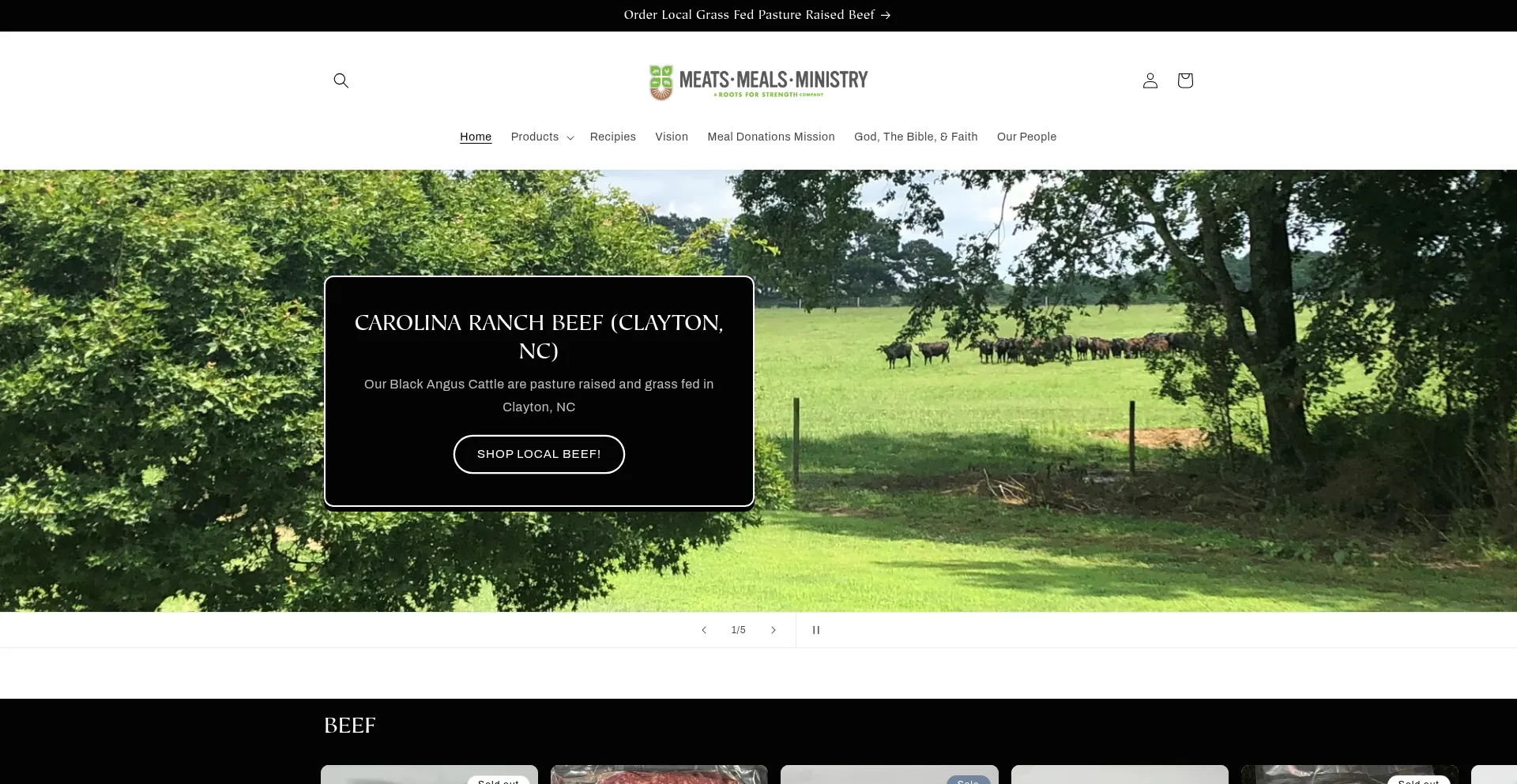 Website screenshot of Rootsforstrength.com