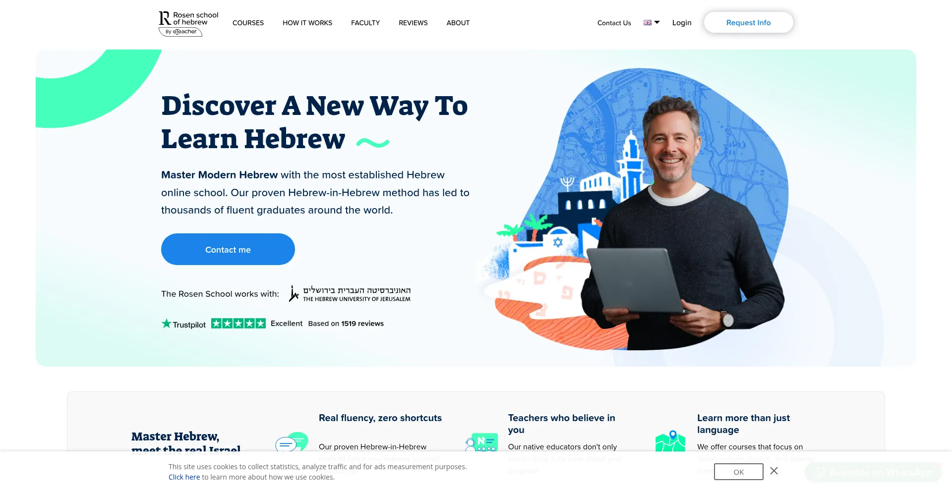 Website screenshot of Rosenhebrewschool.com
