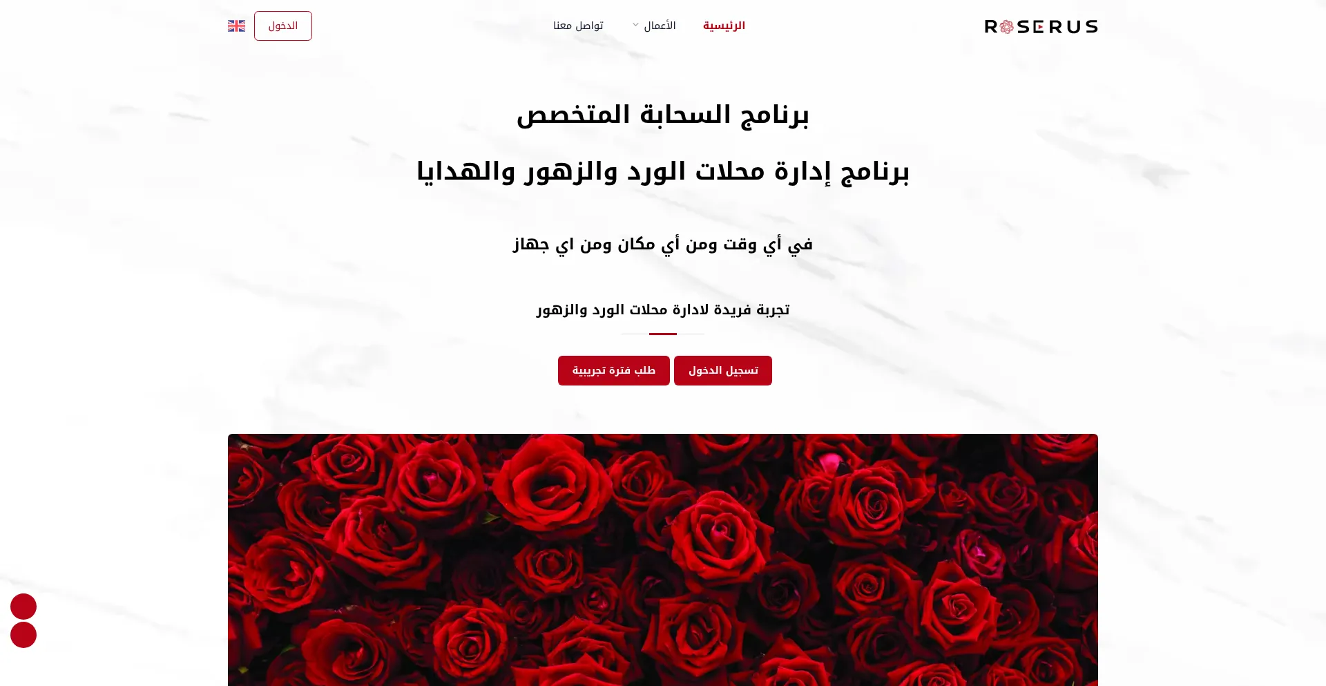 Website screenshot of Roserus.com