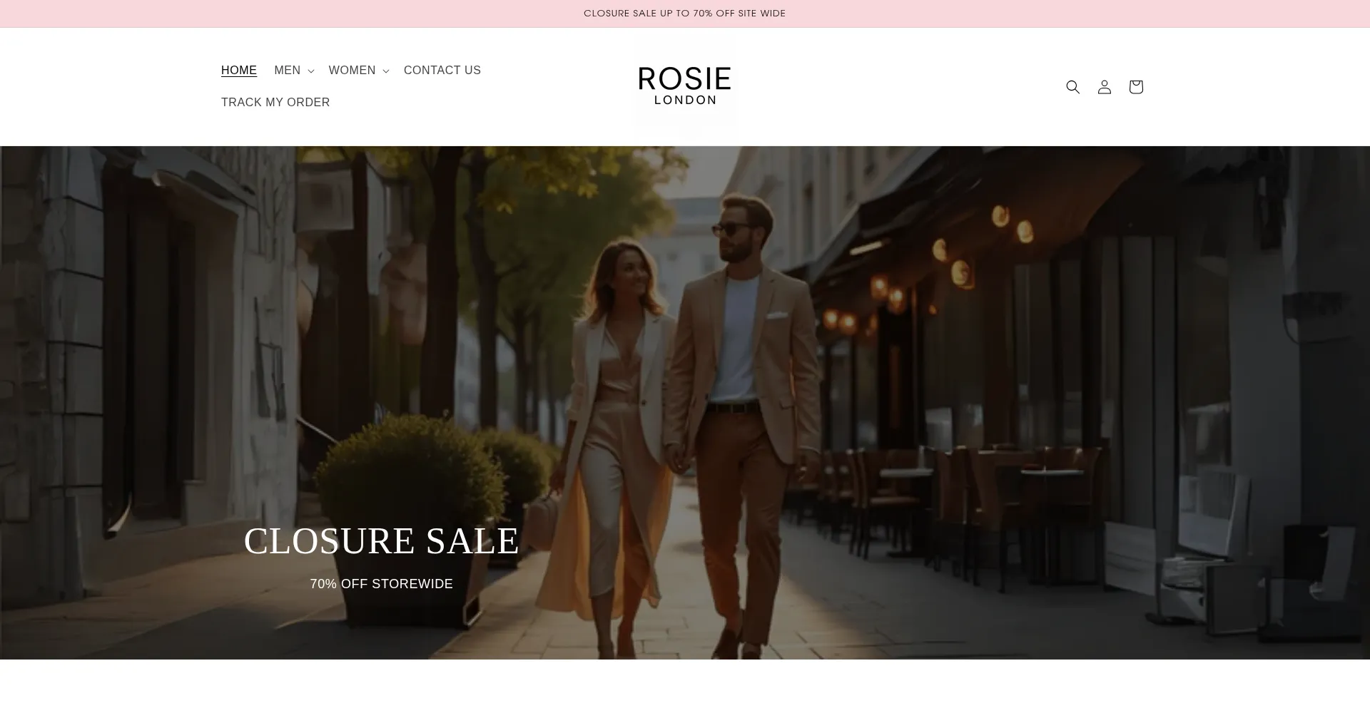 Website screenshot of Rosie-london.com