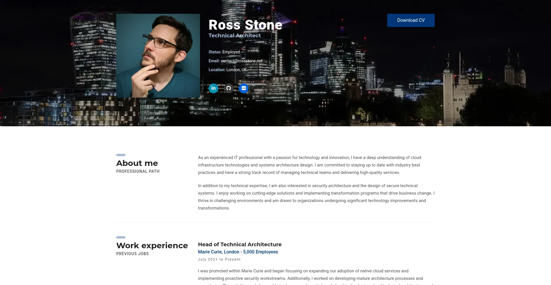 Website screenshot of Rossstone.net