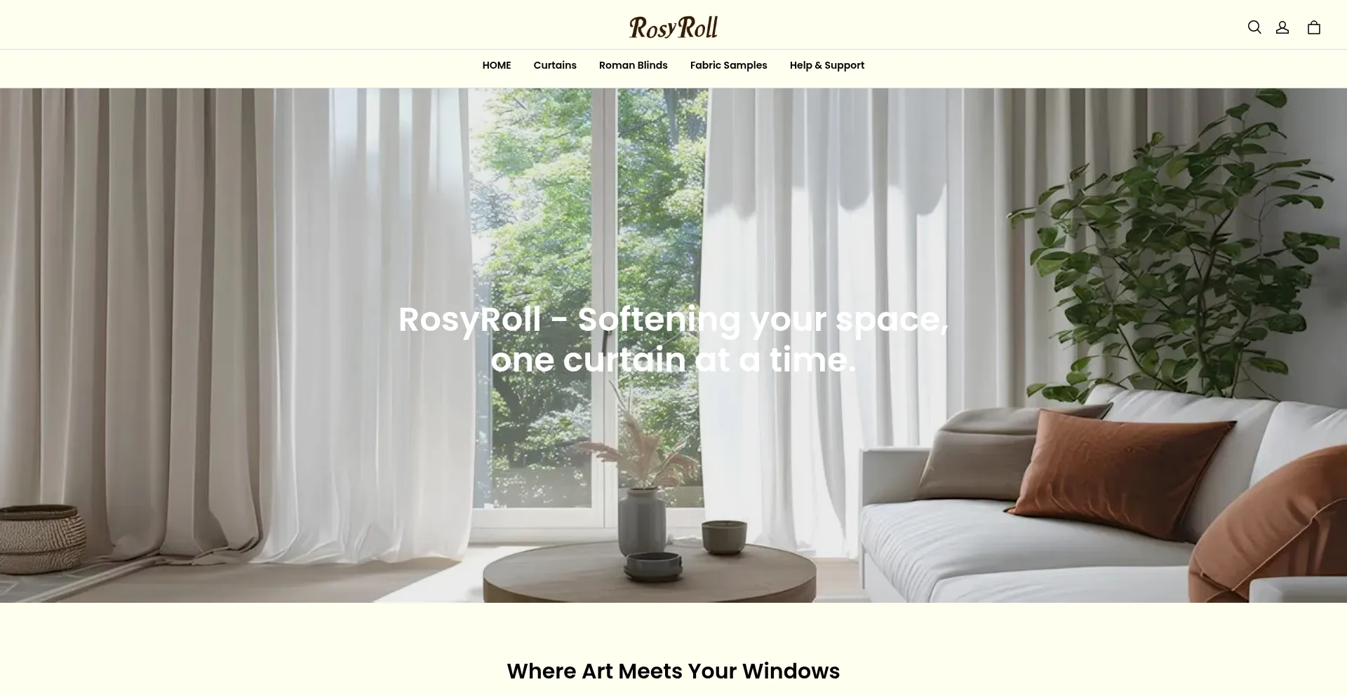 Website screenshot of Rosyroll.com