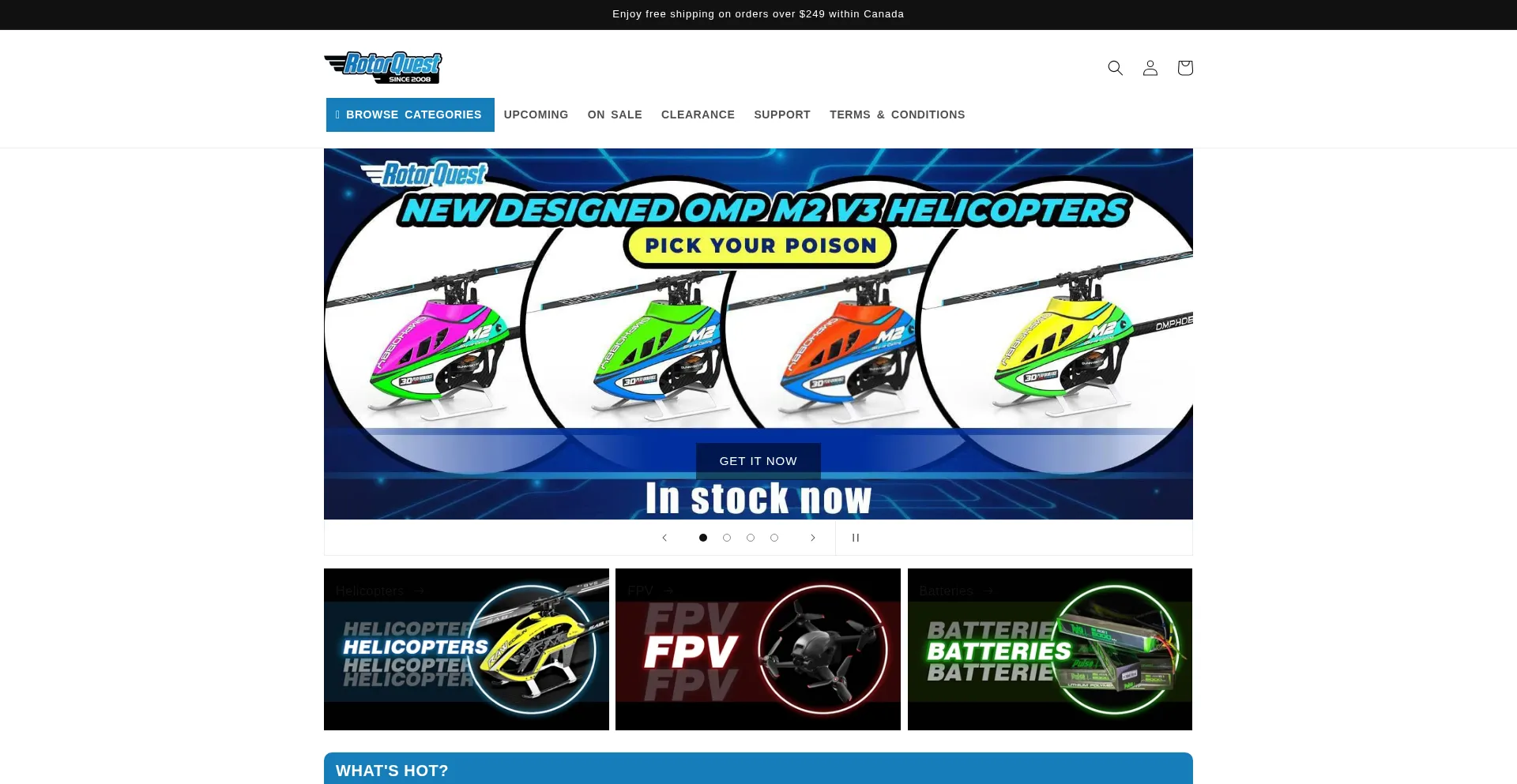 Website screenshot of Rotorquest.com