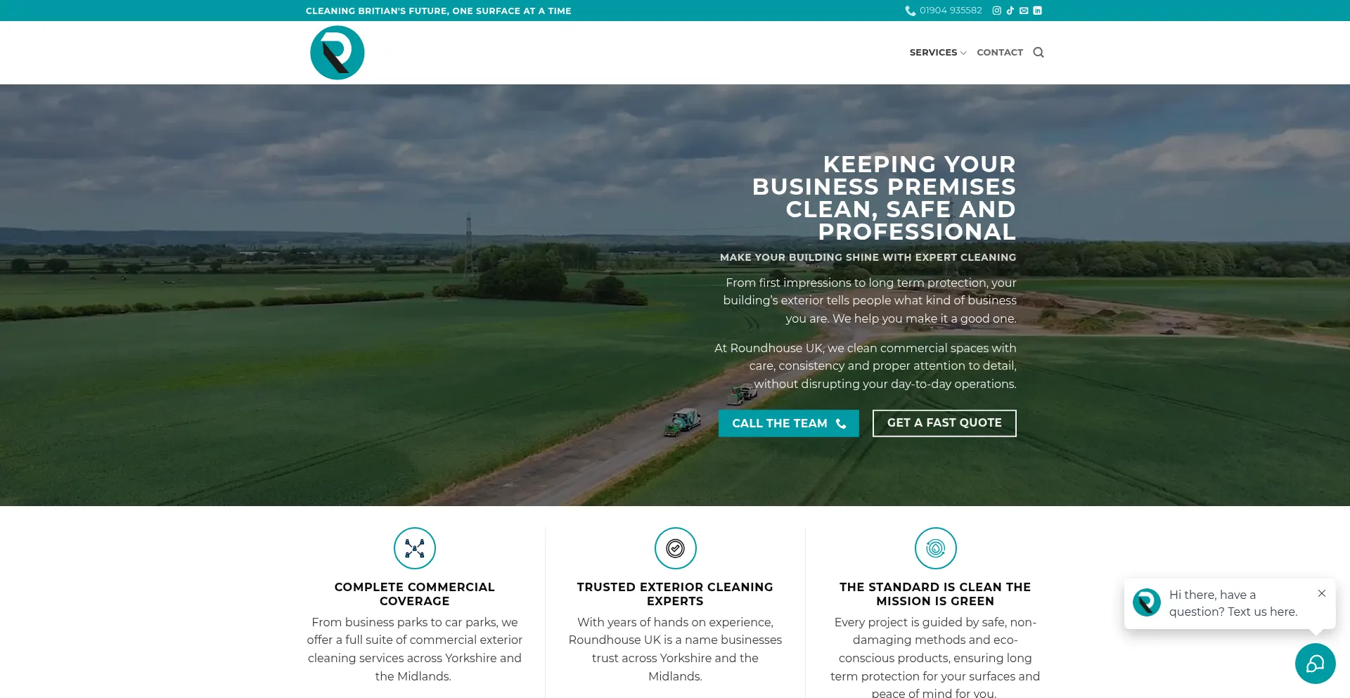 Website screenshot of Roundhouseuk.com