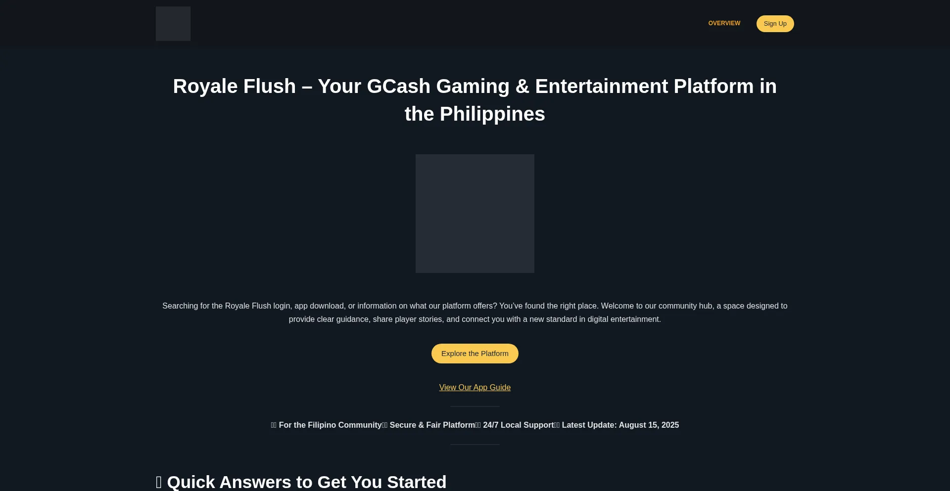 Website screenshot of Royaleflush.org
